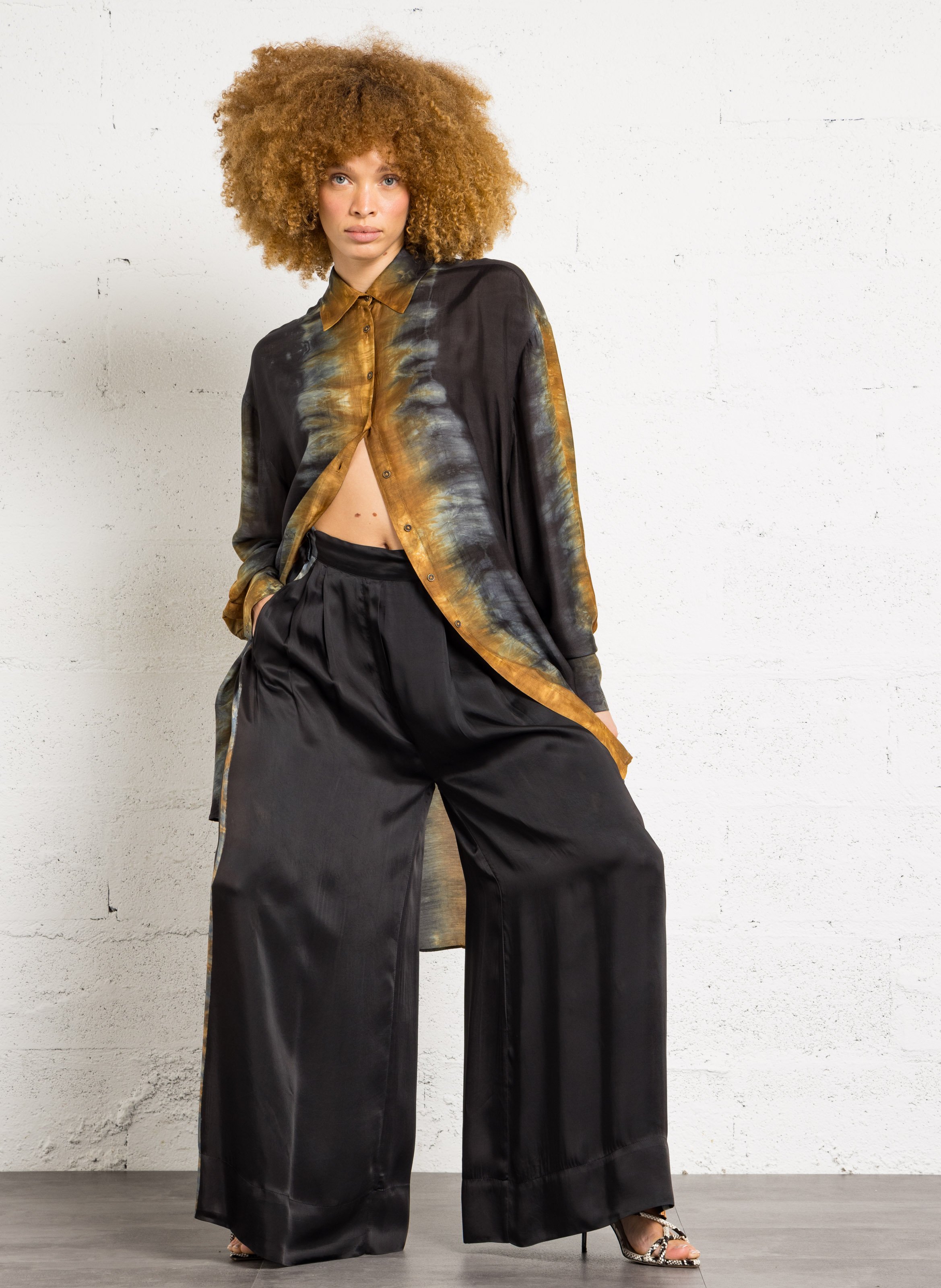 Pantalon large imprimé MES DEMOISELLES Multicolore