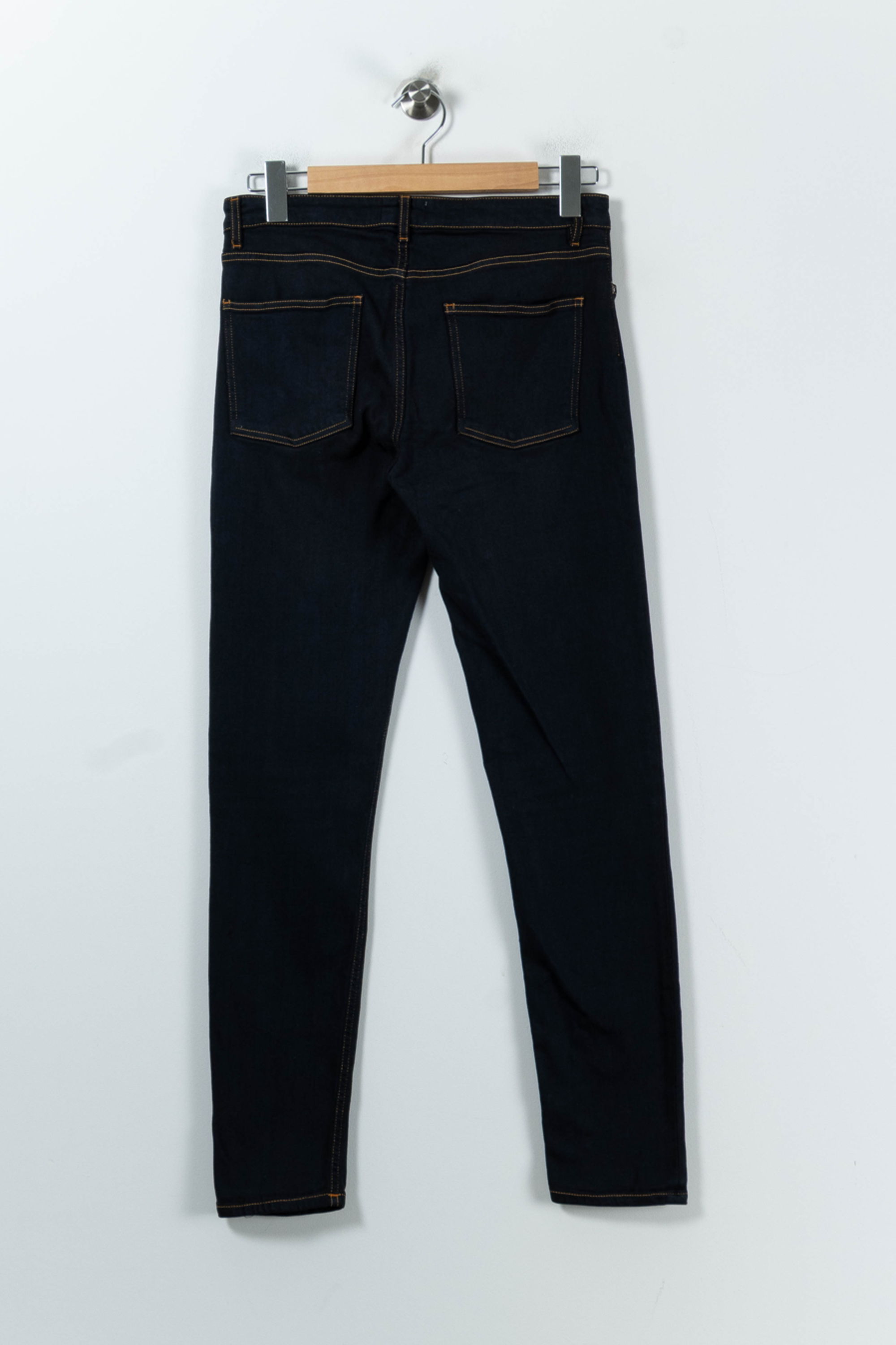 Cropped slim jeans with studs ACNE STUDIOS - Seconde Main Blue