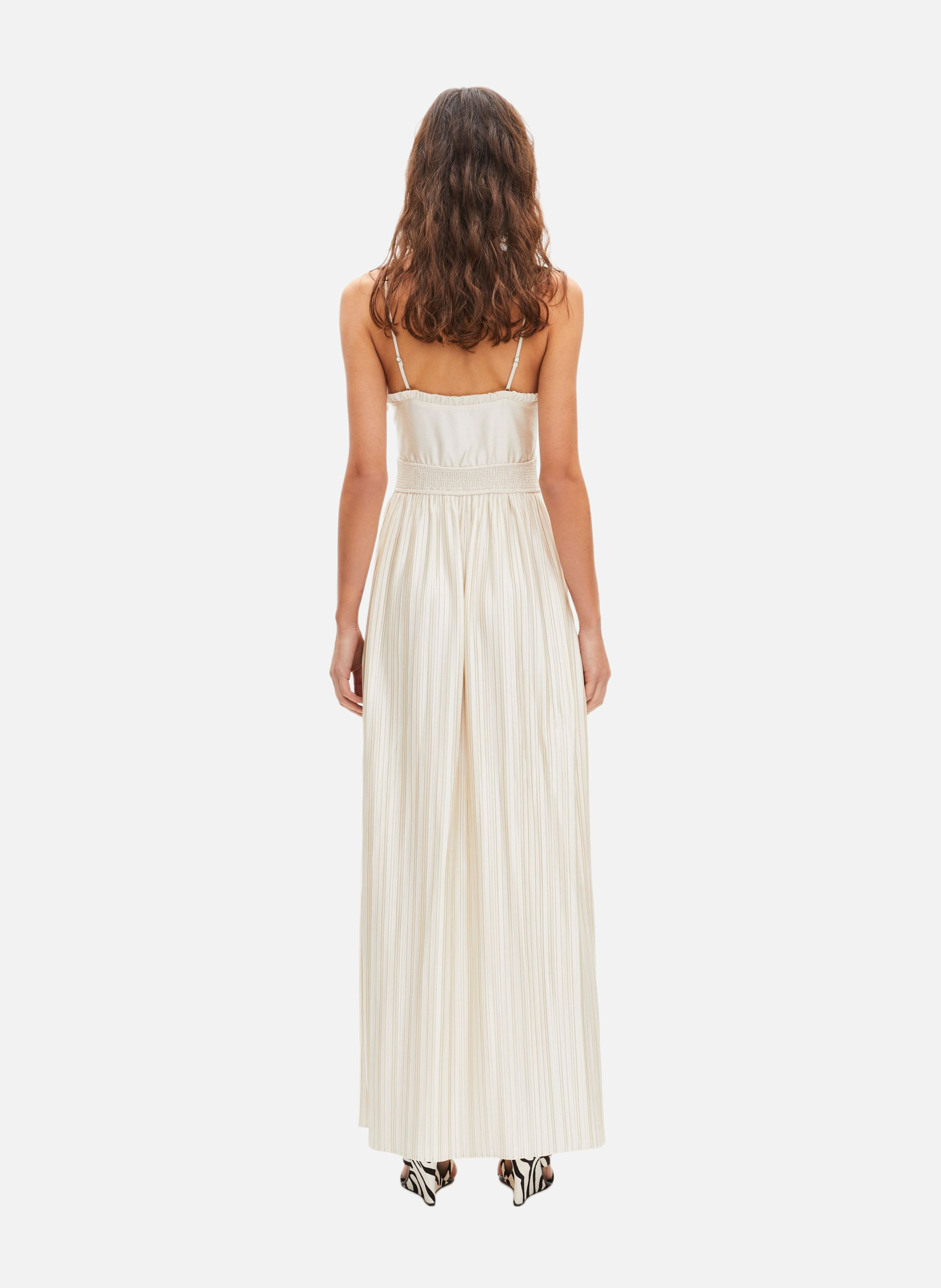 Long pleated dress THE KOOPLES Beige