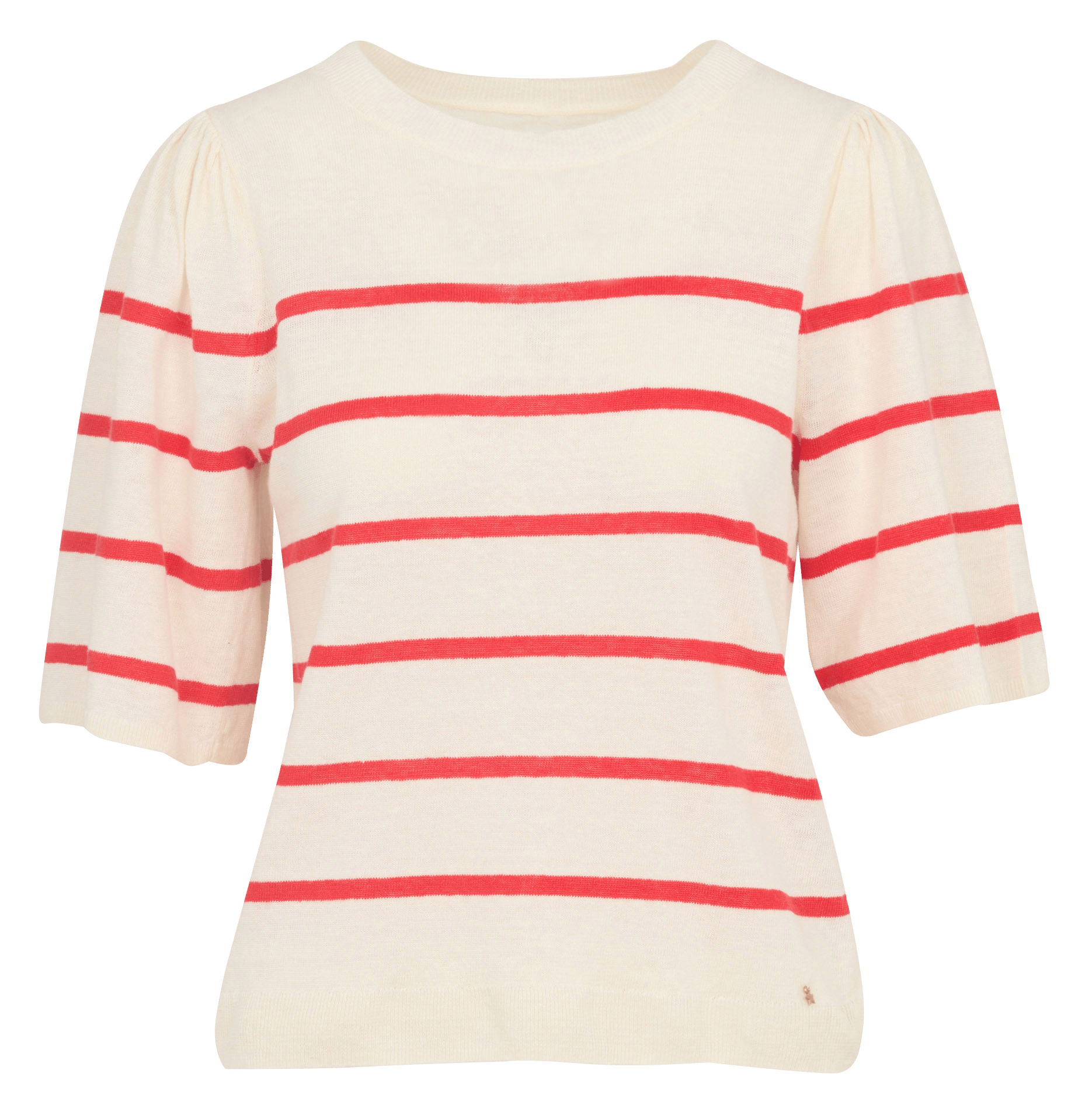 Striped round-neck sweater DES PETITS HAUTS Red