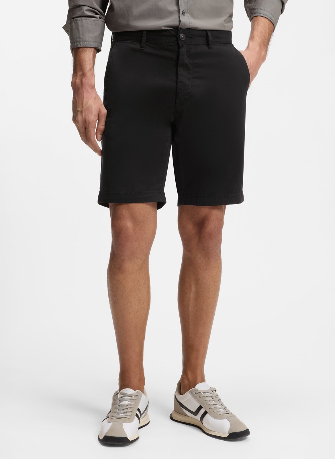 Straight cotton-blend shorts BOSS