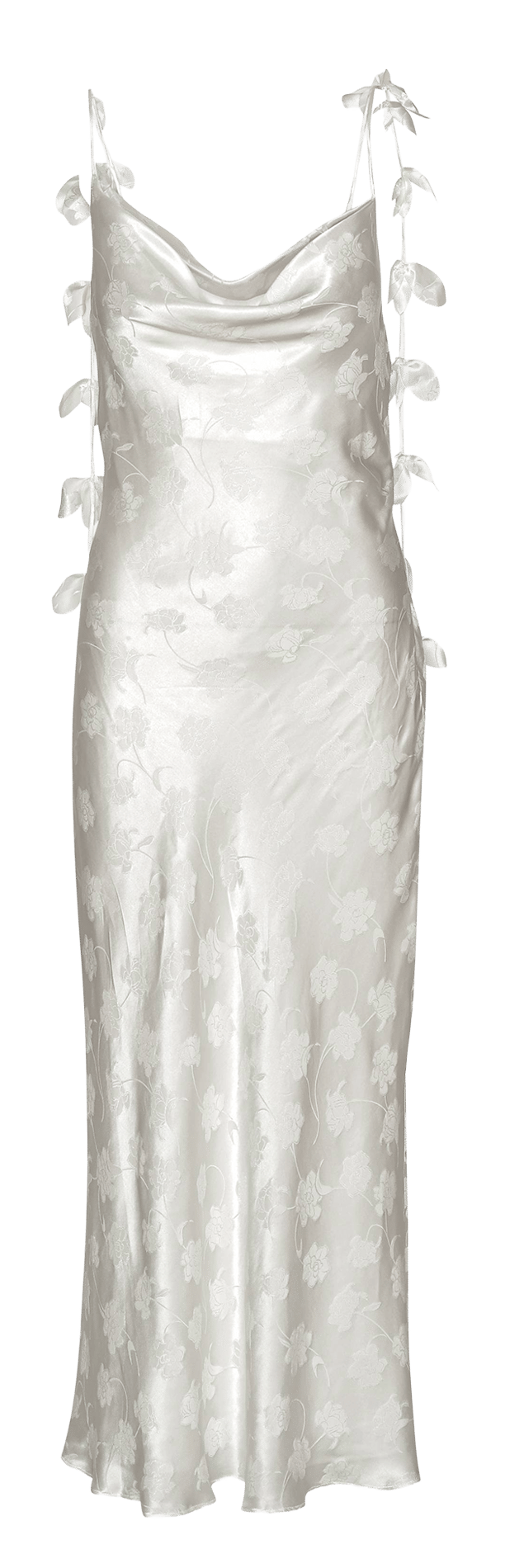 Lange, nauwsluitende jurk ROTATE Wit