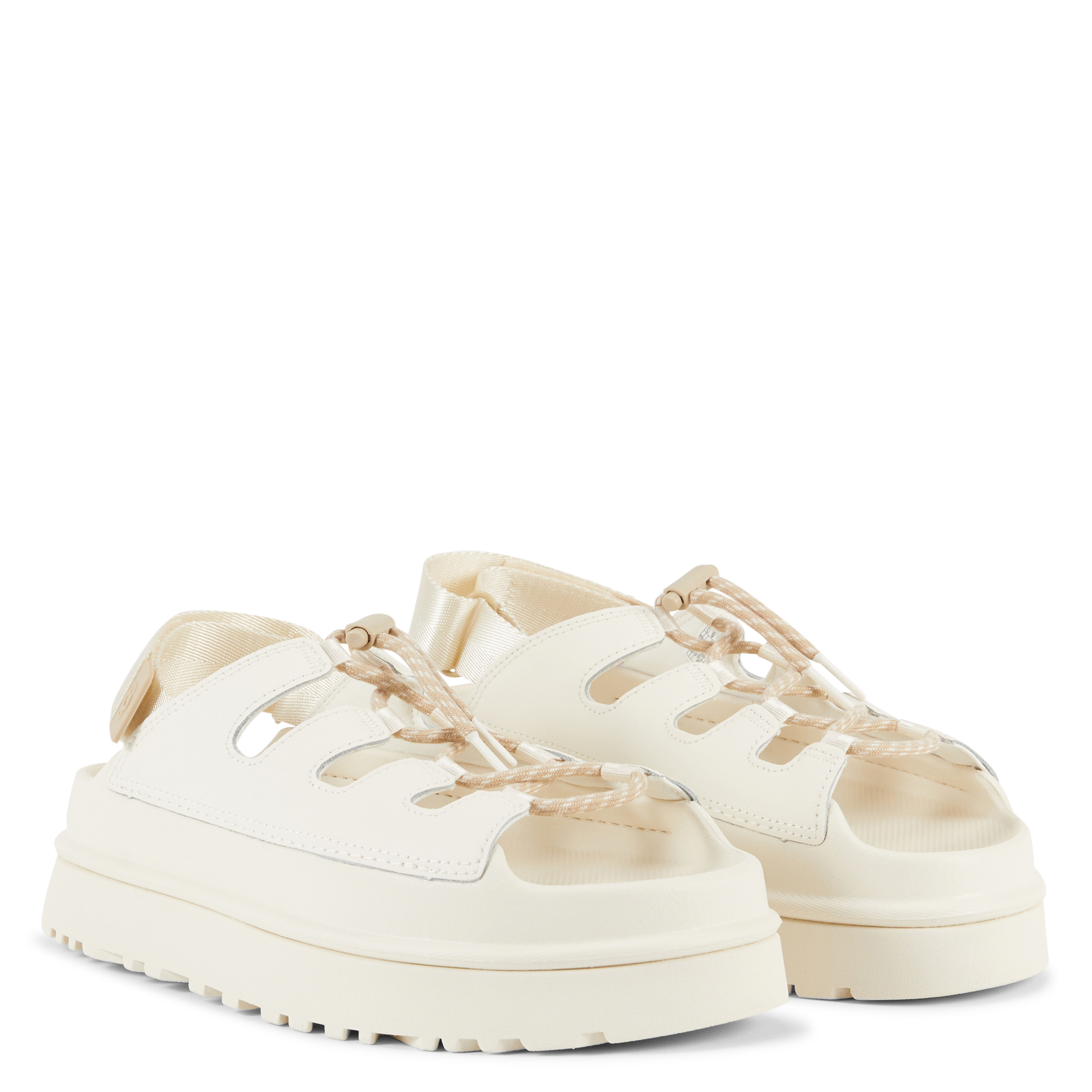 Sandalen aus Leder-Mix mit Keilabsatz UGG Weiss