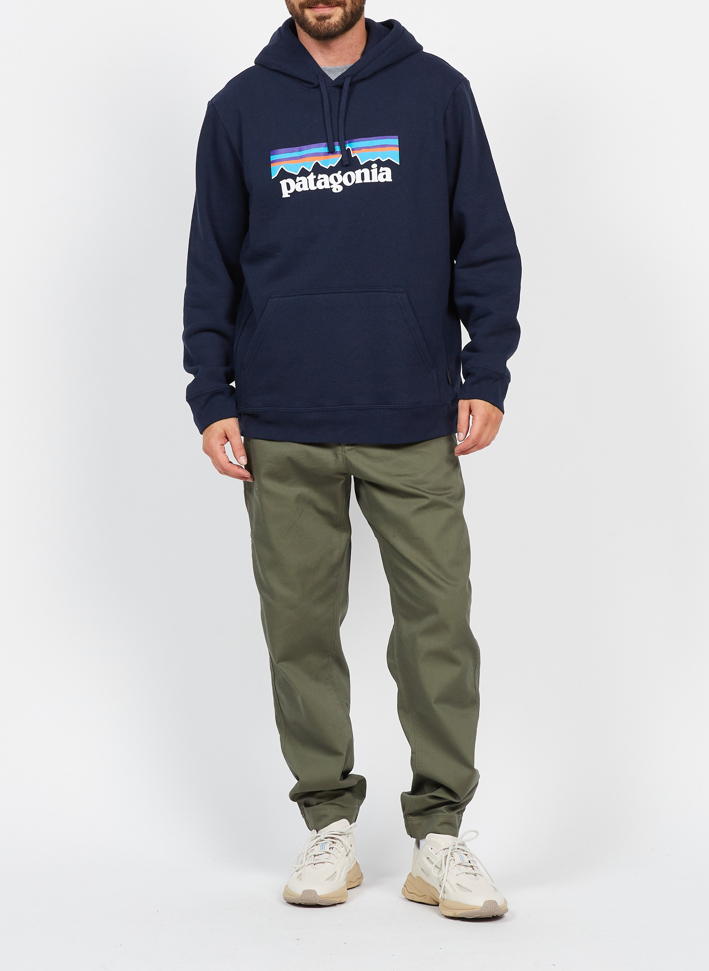 Sweat à capuche oversize en coton mélangé PATAGONIA Bleu