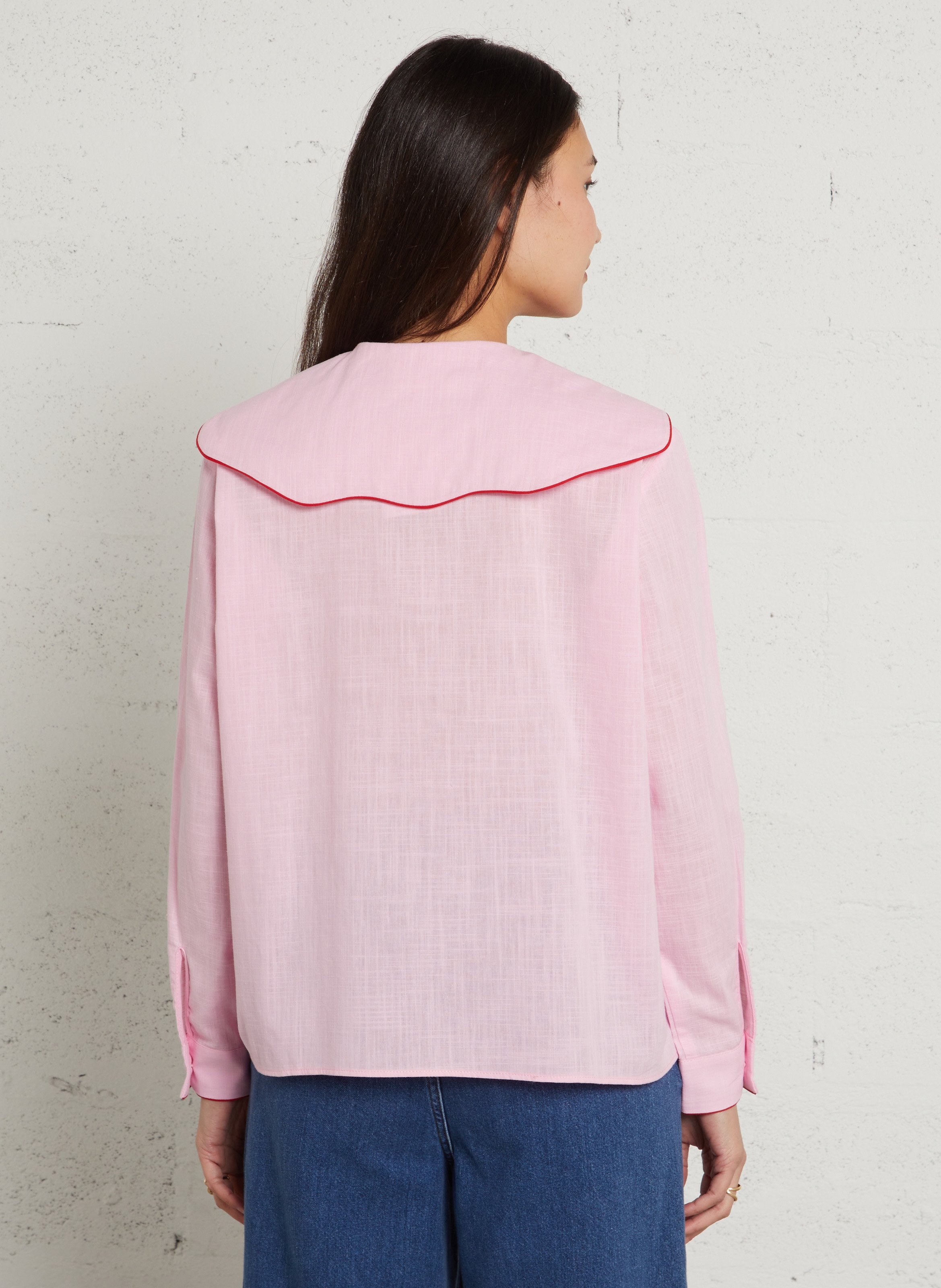 Chemise oversize en coton ELISE CHALMIN Rose
