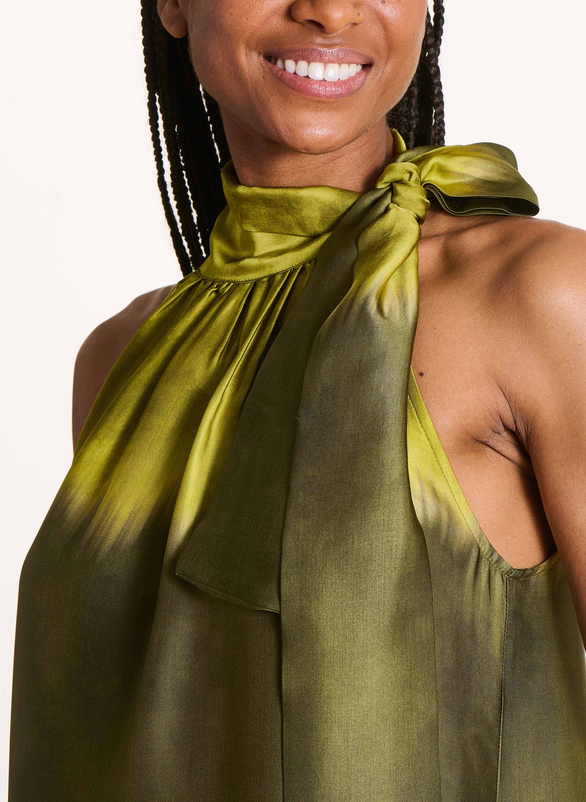 Robe midi tie and dye LA FEE MARABOUTEE Vert