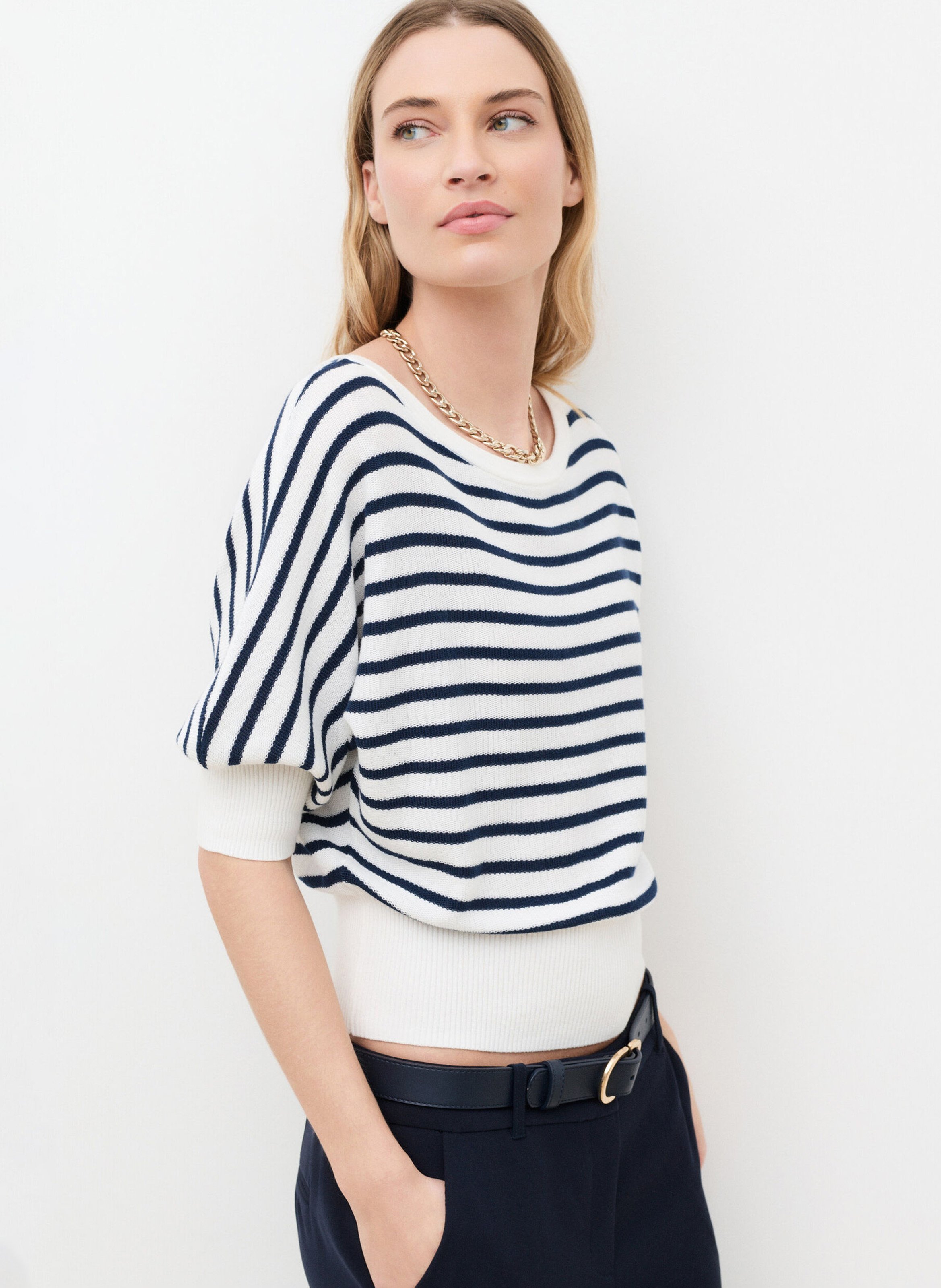Tee-shirt à rayures CAROLL Beige