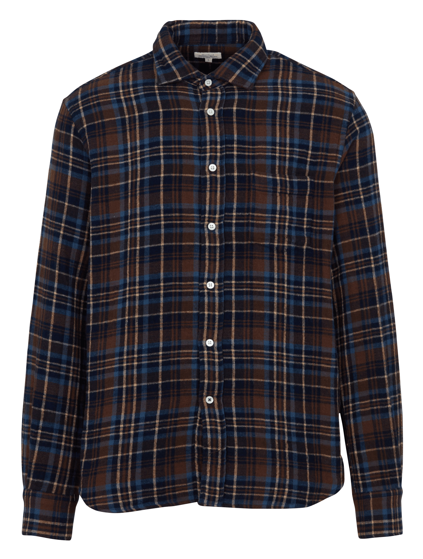 Camicia collo classico in cotone HARTFORD Marrone