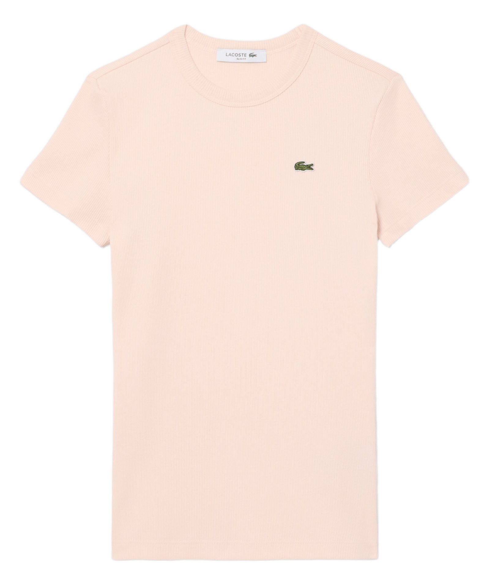 Close-fit round-neck cotton T-shirt LACOSTE Pink