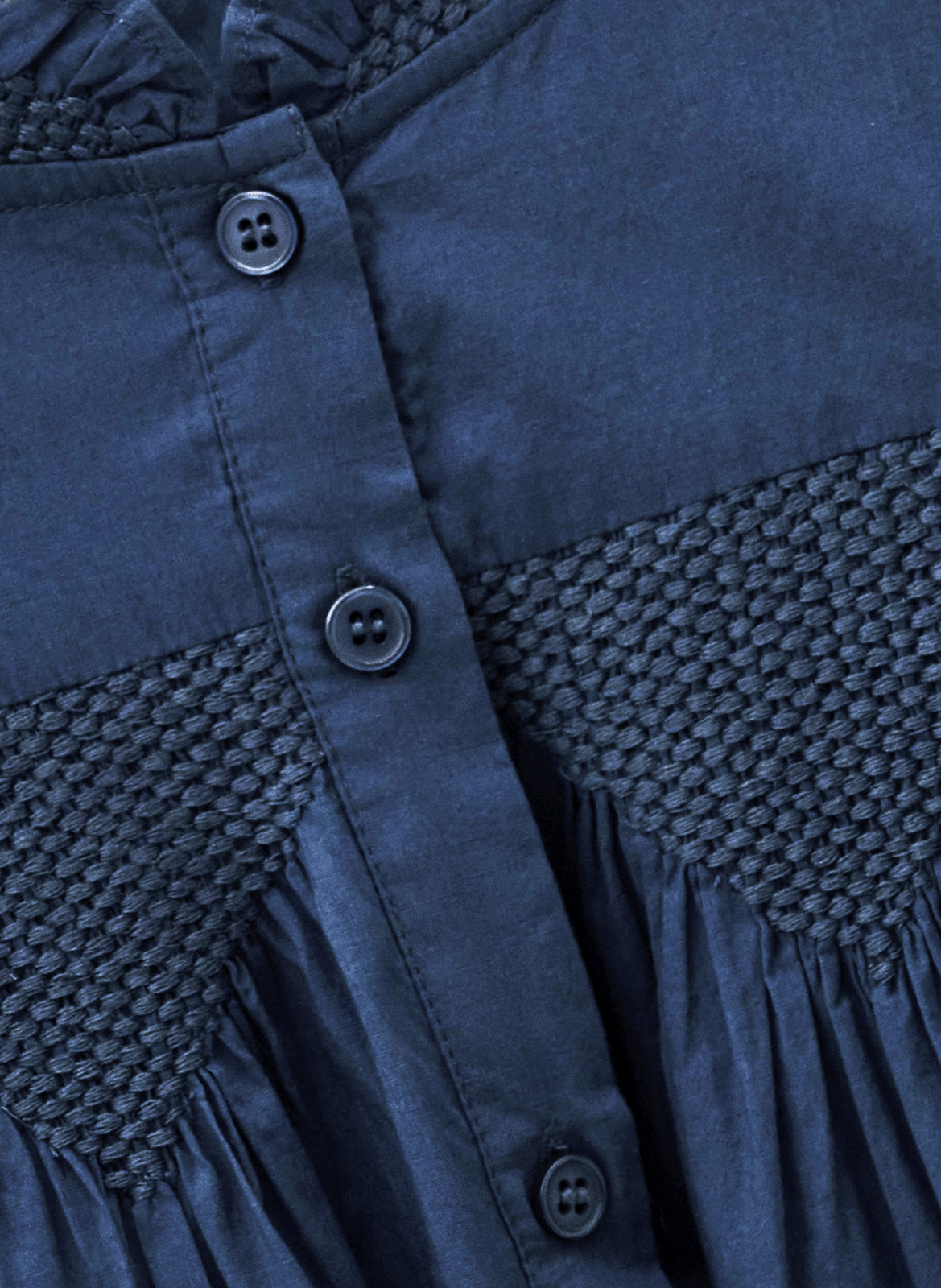 Chemise ample à broderie en coton | Bleu BA&SH Femme