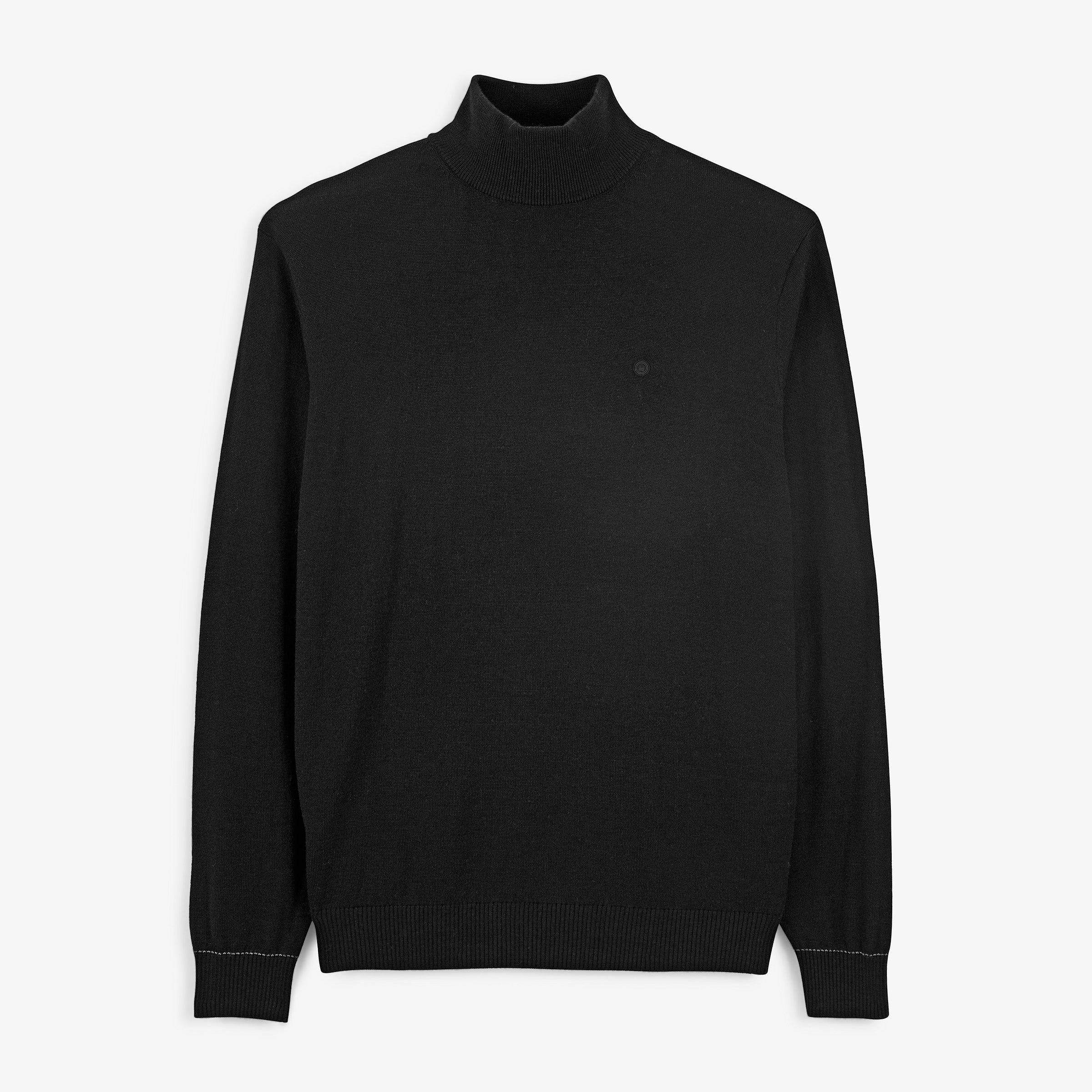 Pull MASSIA Essentiel black high-neck sweater SERGE BLANCO Black