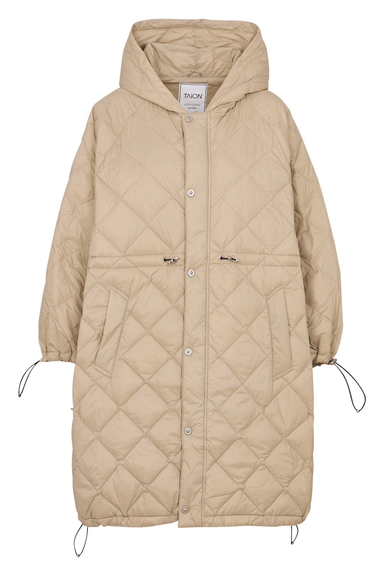 Doudoune oversize à capuche TAION Beige