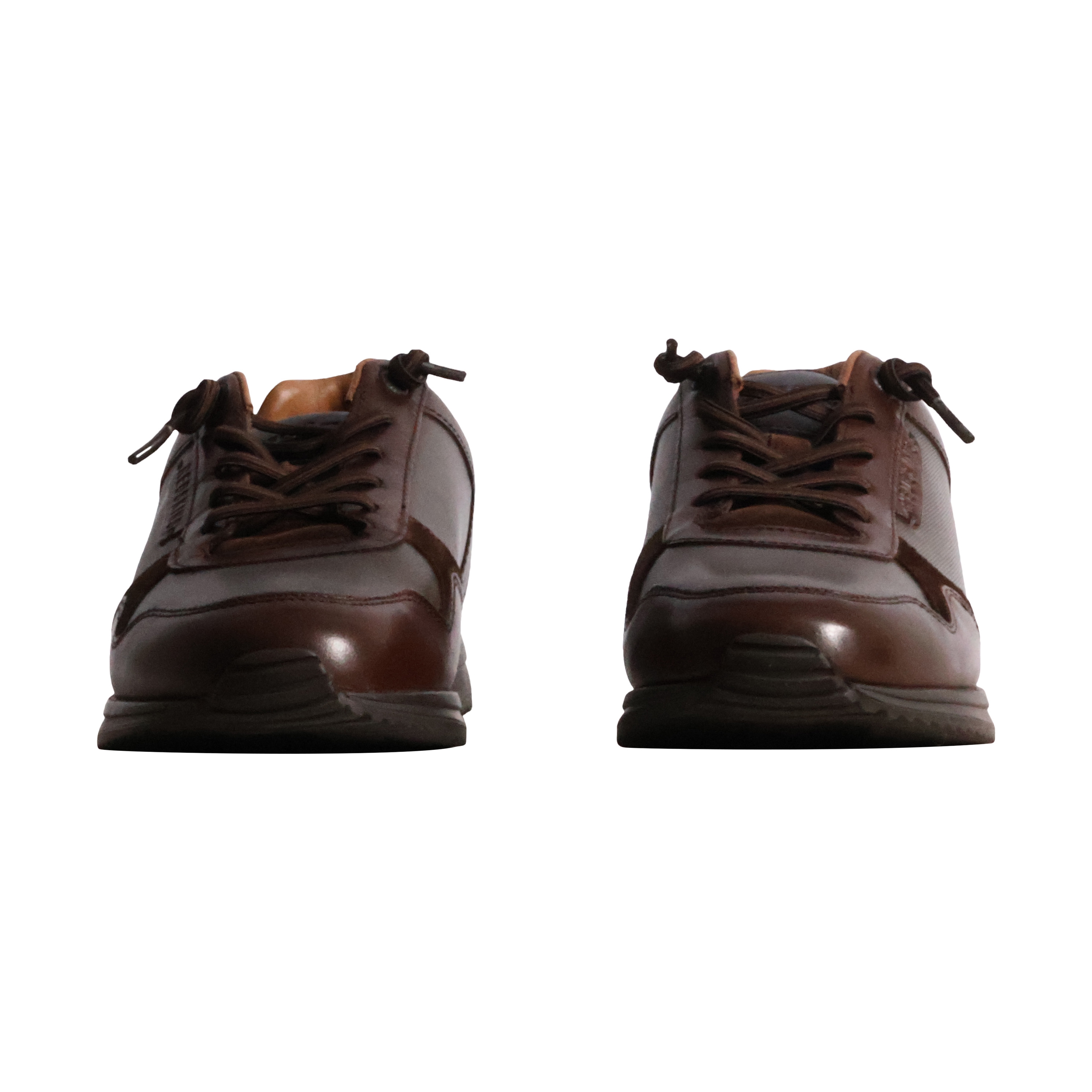 Lubec 3 leather trainers REDSKINS Brown