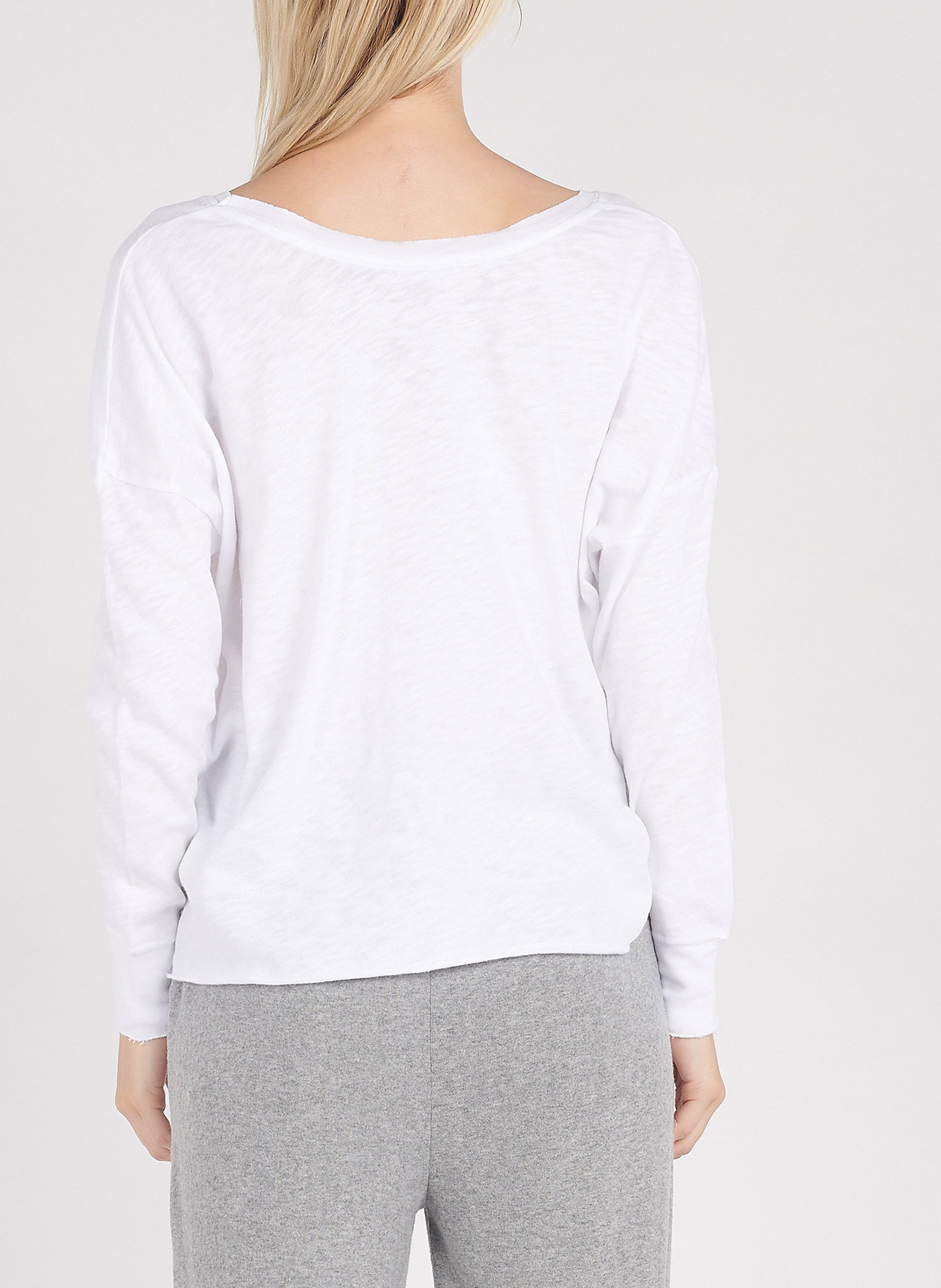 Tee-shirt col bateau en coton AMERICAN VINTAGE Blanc