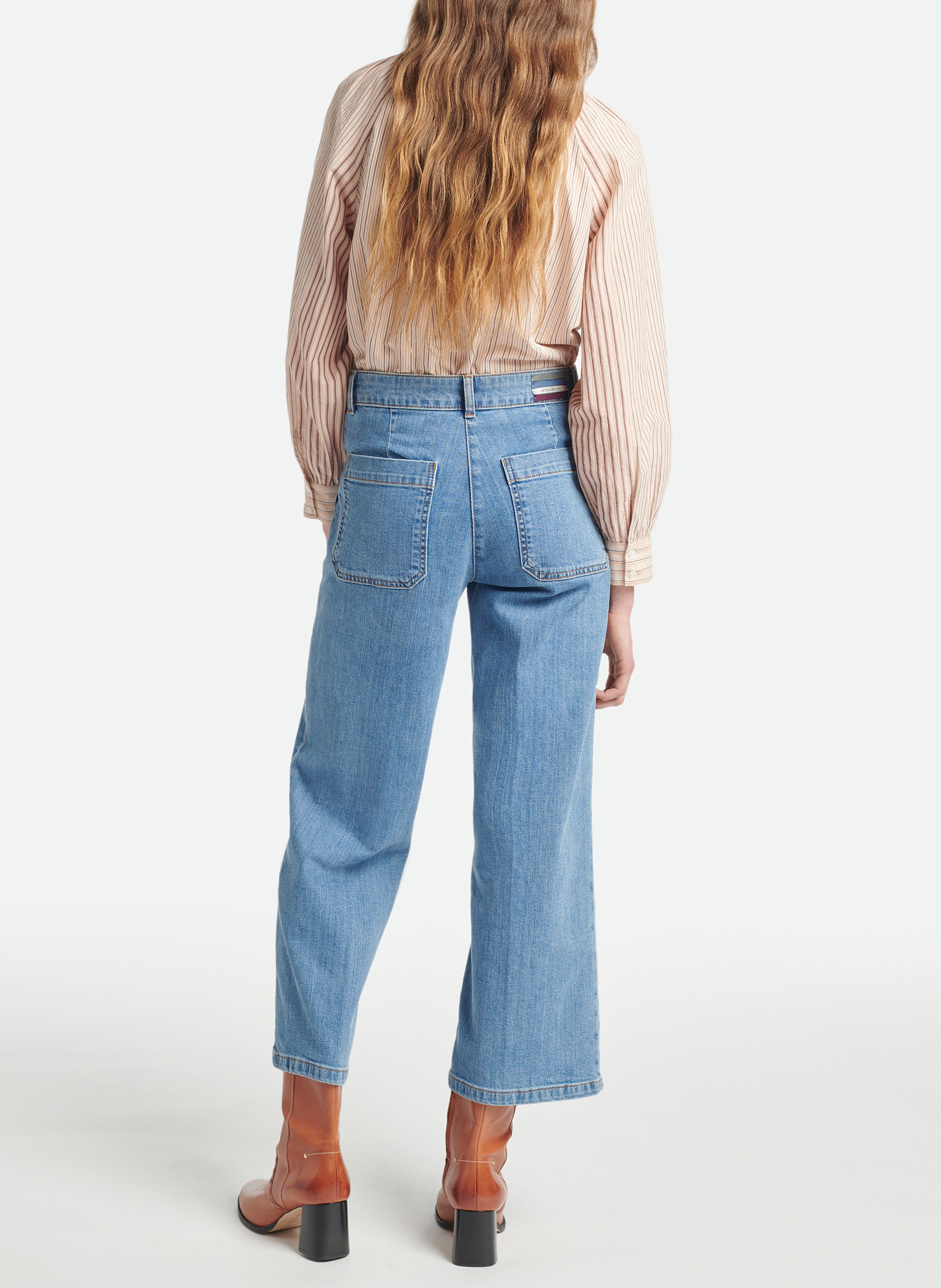Straight-leg cotton jeans VANESSA BRUNO Blue