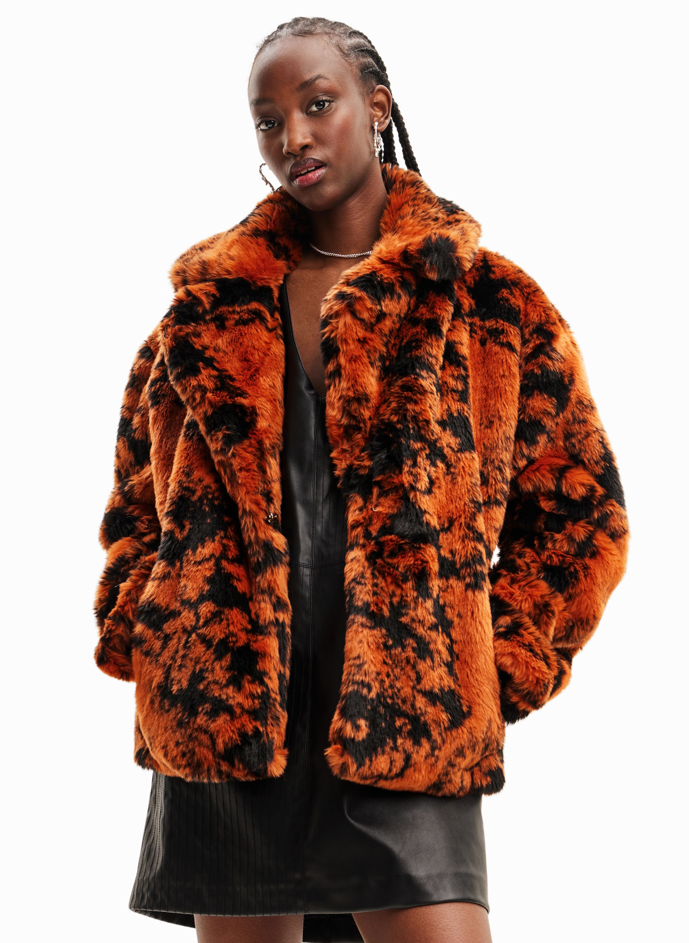 Leopard print tailored outlet coat