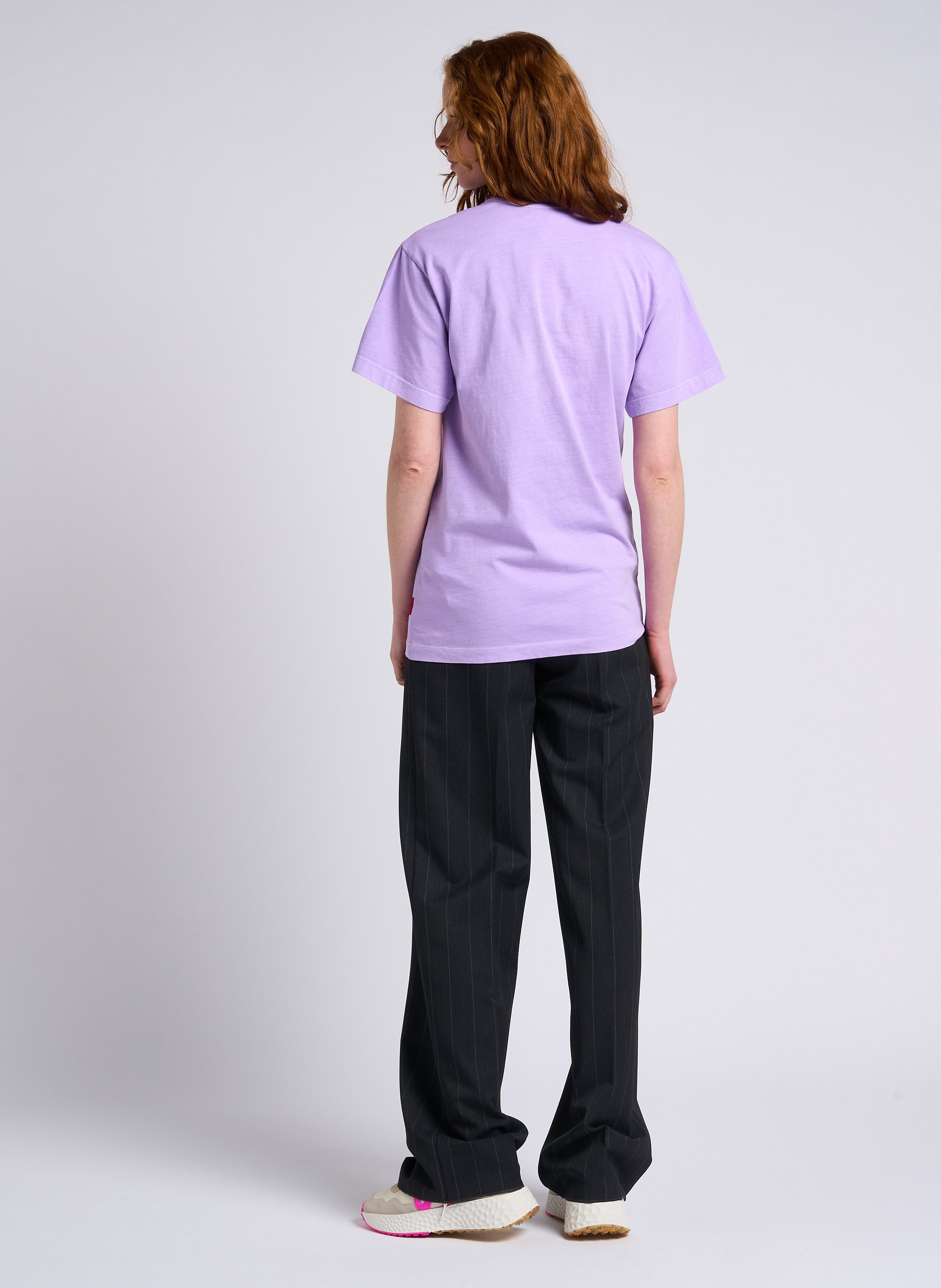 Tee-shirt col rond sérigraphié en coton MAX&amp;Co. Violet