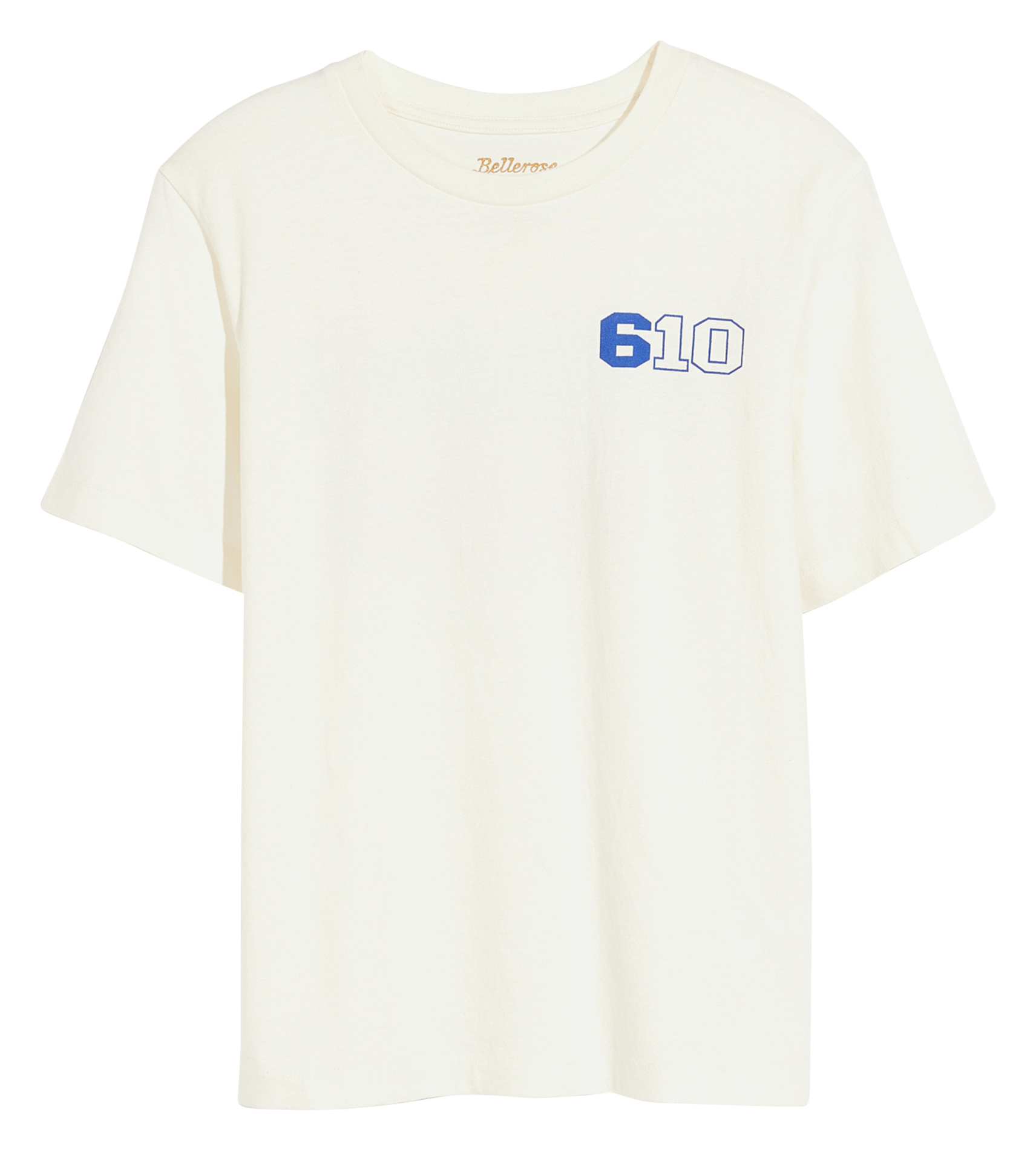 Straight printed organic cotton t-shirt BELLEROSE White