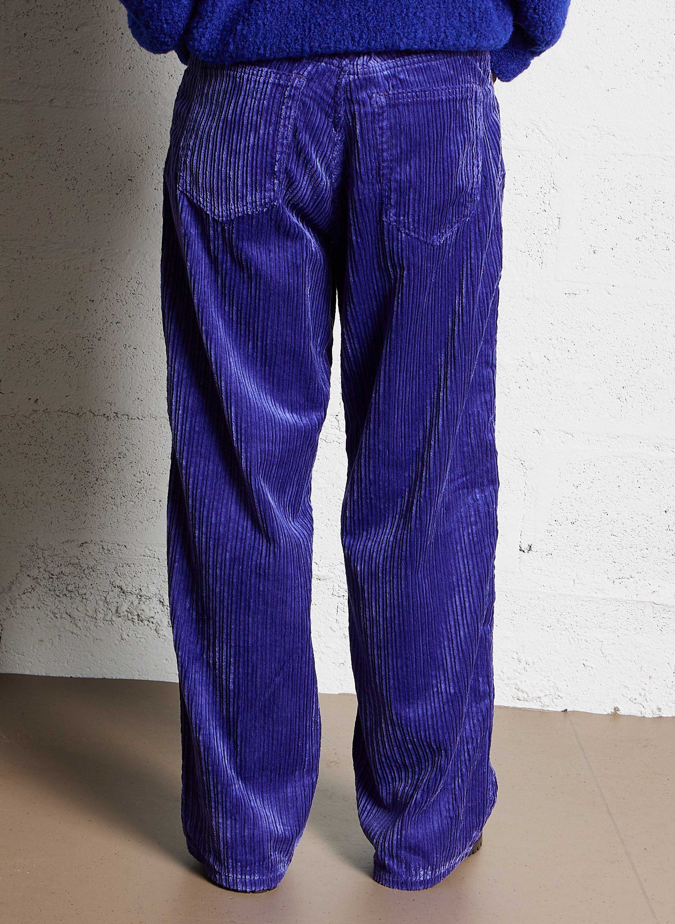 Pantalon droit en coton mélangé BELLEROSE Violet