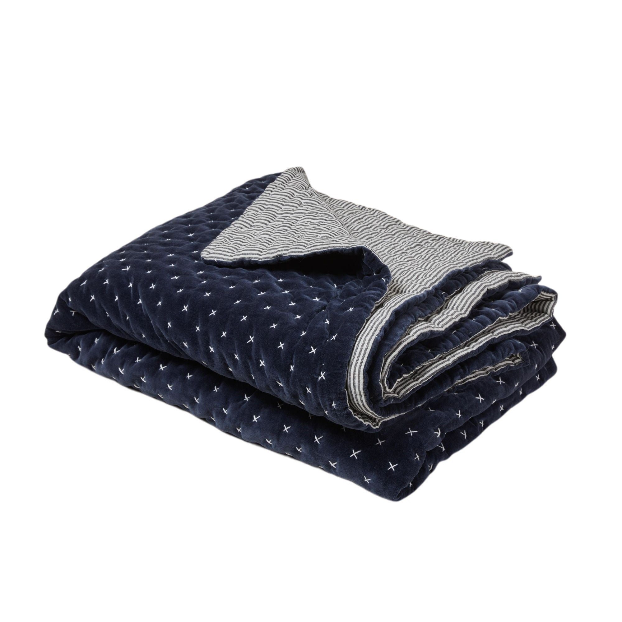 MALO - Quilted linen bedspread MADURA