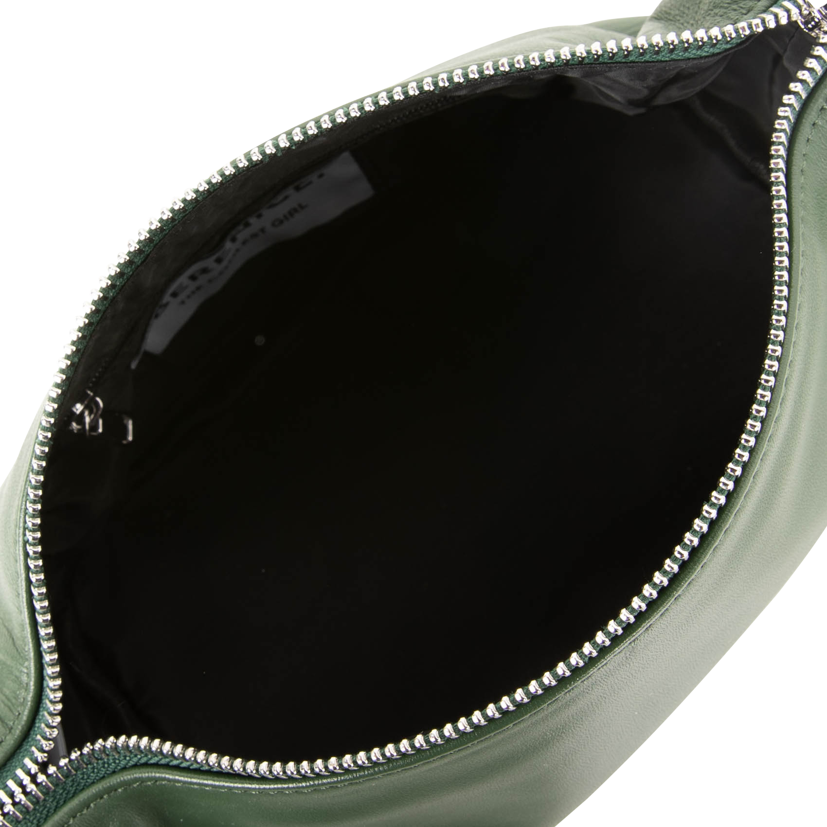 Kleine Ledertasche mit Metallgriff BERENICE Khaki