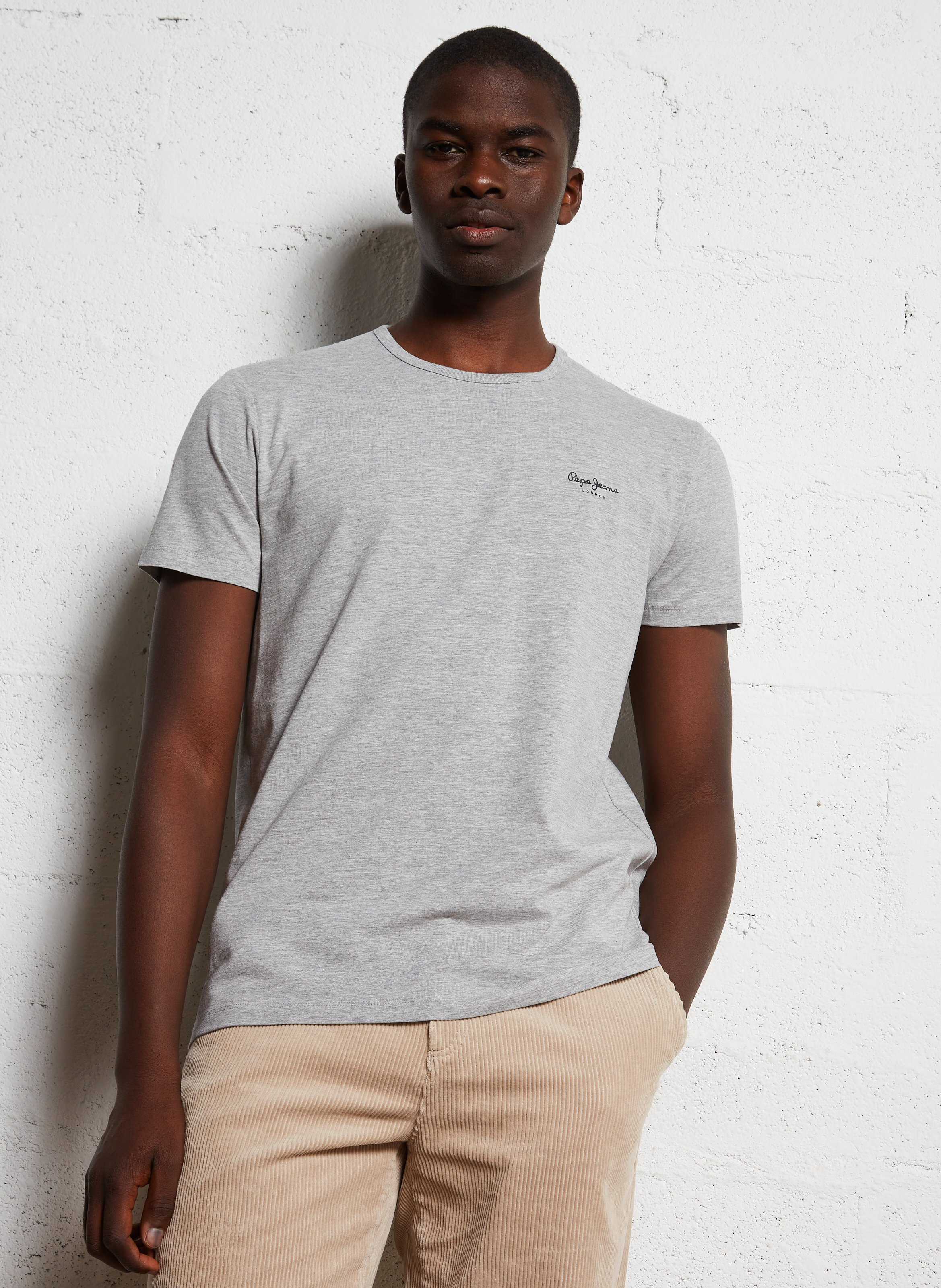 Straight cotton-blend T-shirt PEPE JEANS