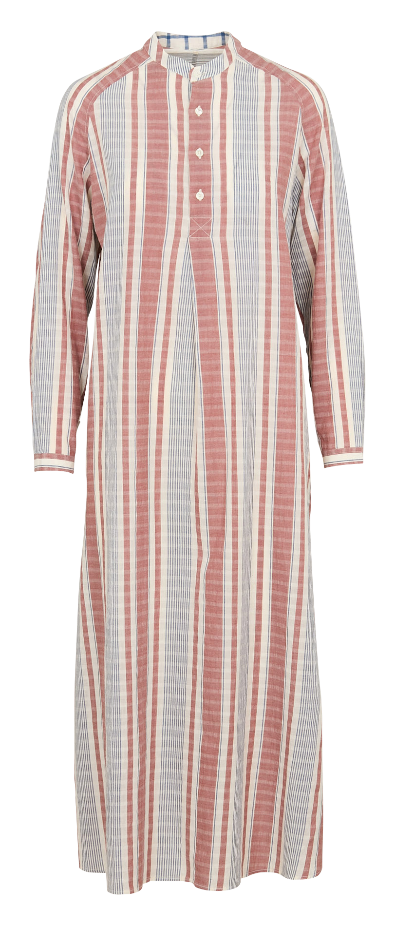Long striped cotton dress V DE VINSTER Brown