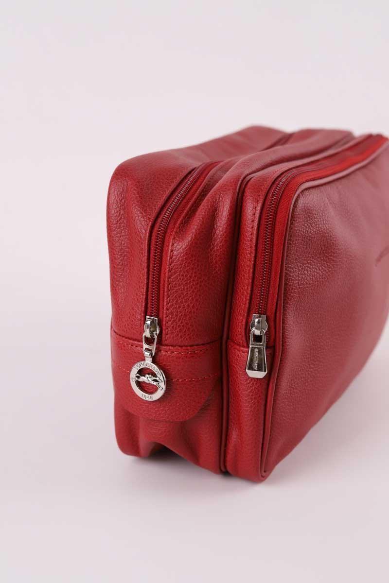 Pochette en cuir LONGCHAMP - Seconde Main Rouge