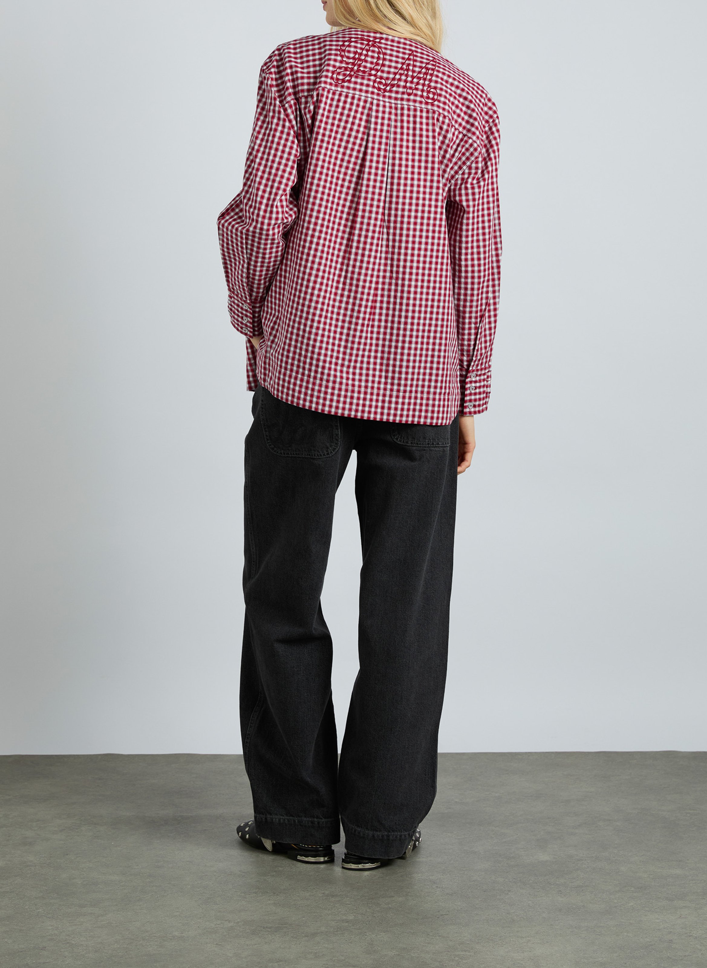 Straight gingham shirt DAMSON MADDER Brown