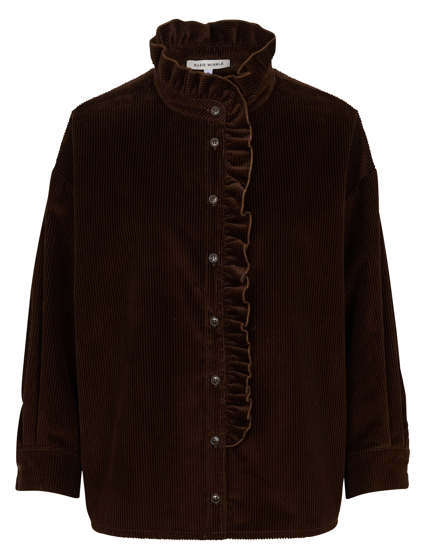 Katoenen oversized blouse SUZIE WINKLE Bruin