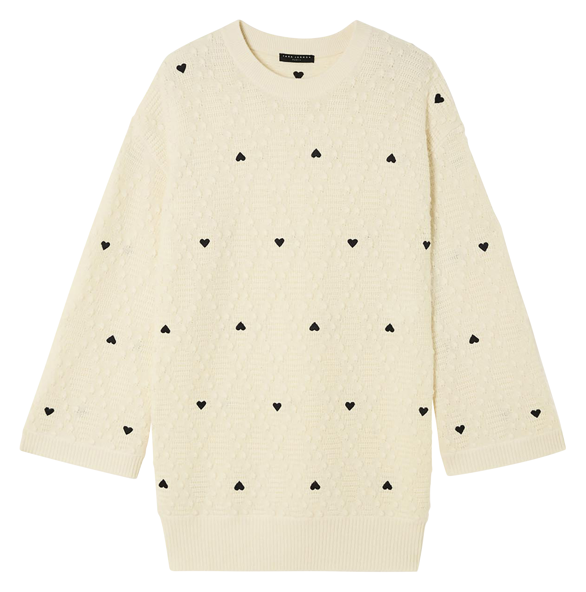 Robe courte col rond en laine TARA JARMON Beige