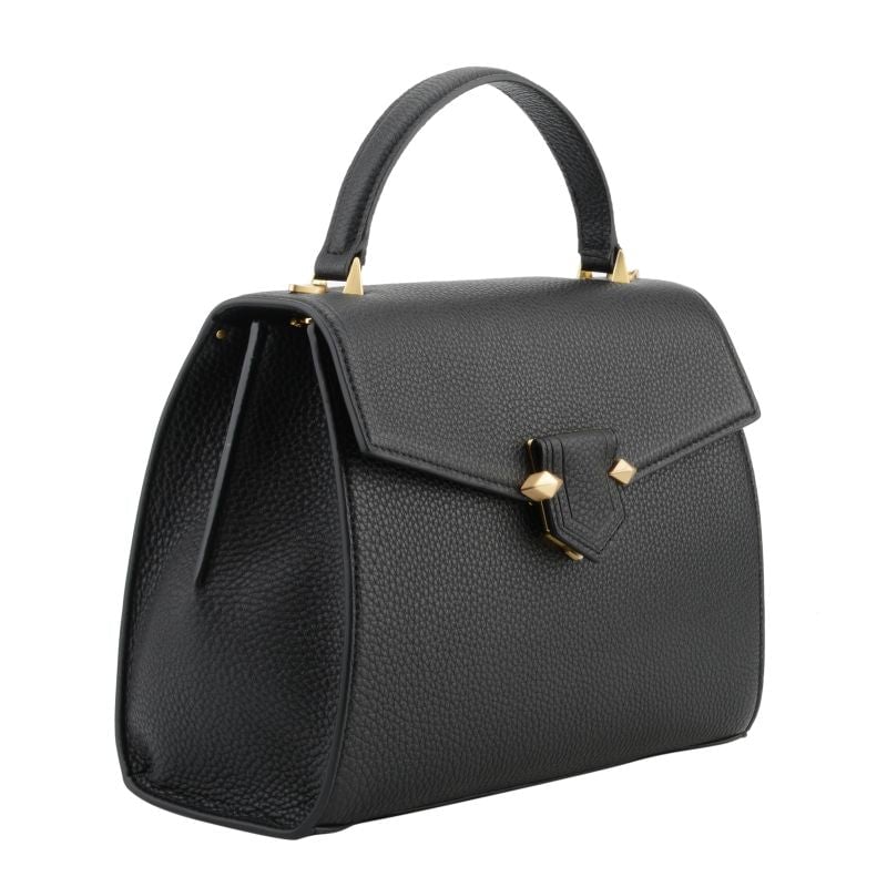 Handbag - cowhide leather POURCHET Black