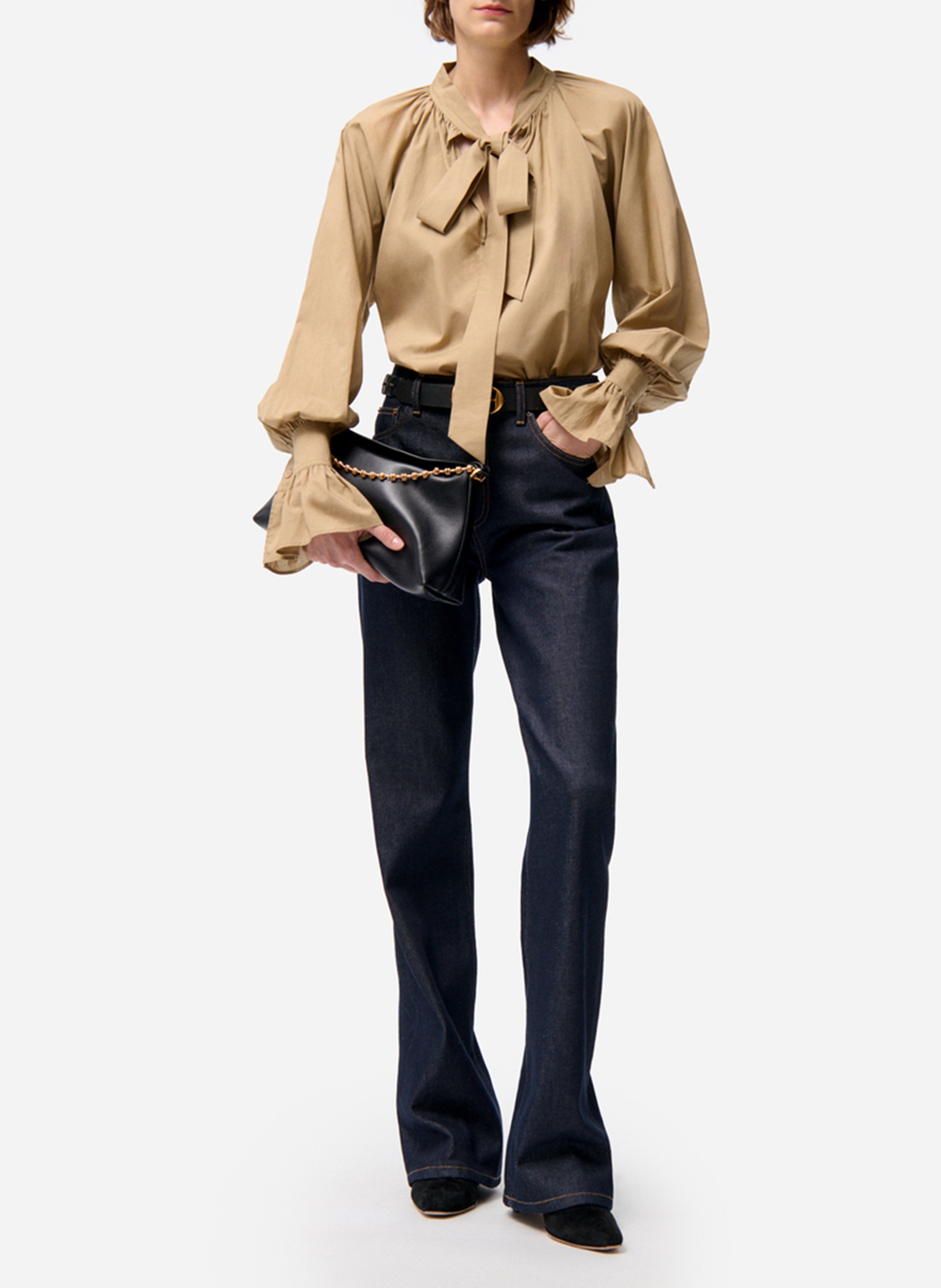 Pussy-bow blouse VANESSA BRUNO Beige