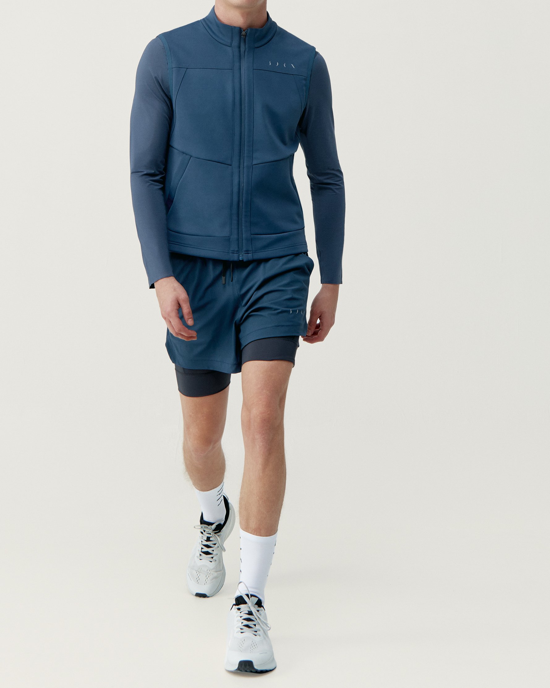 Zip-up performance athleisure sports jacket BORN LIVING YOGA Blue