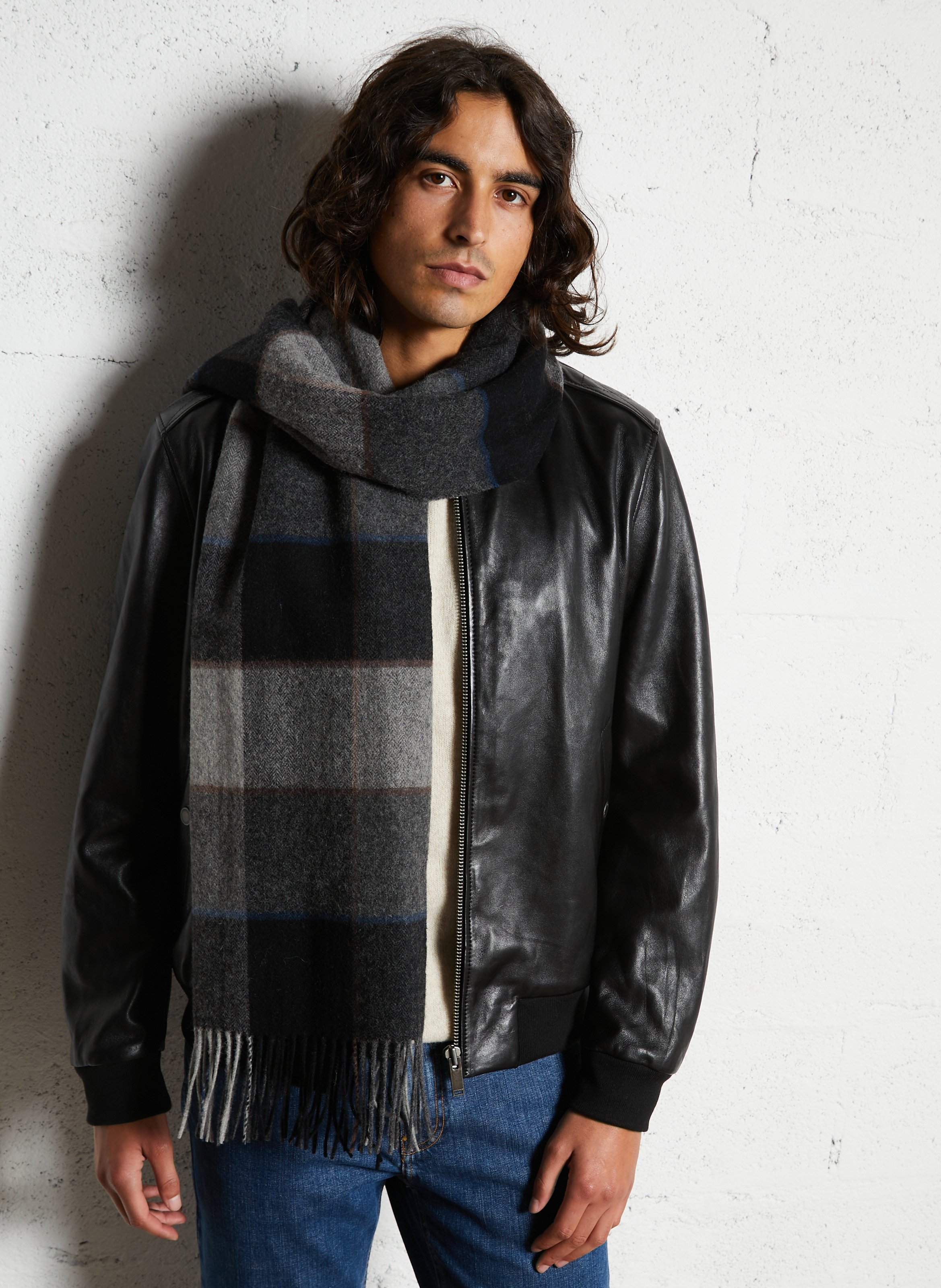 Alaska plain wool scarf SAISON 1865 Multicolored