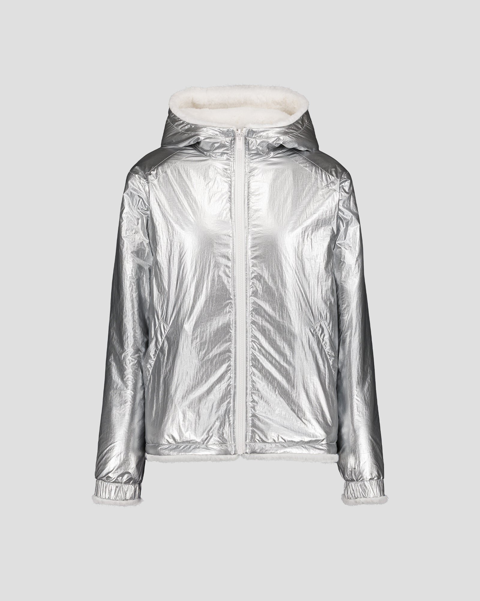 Zora faux fur puffer jacket JOTT White