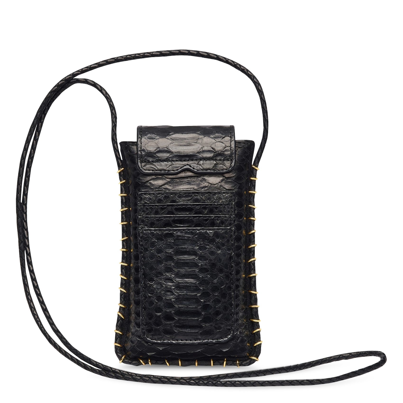 Etui à lunettes en cuir CLARIS VIROT Noir