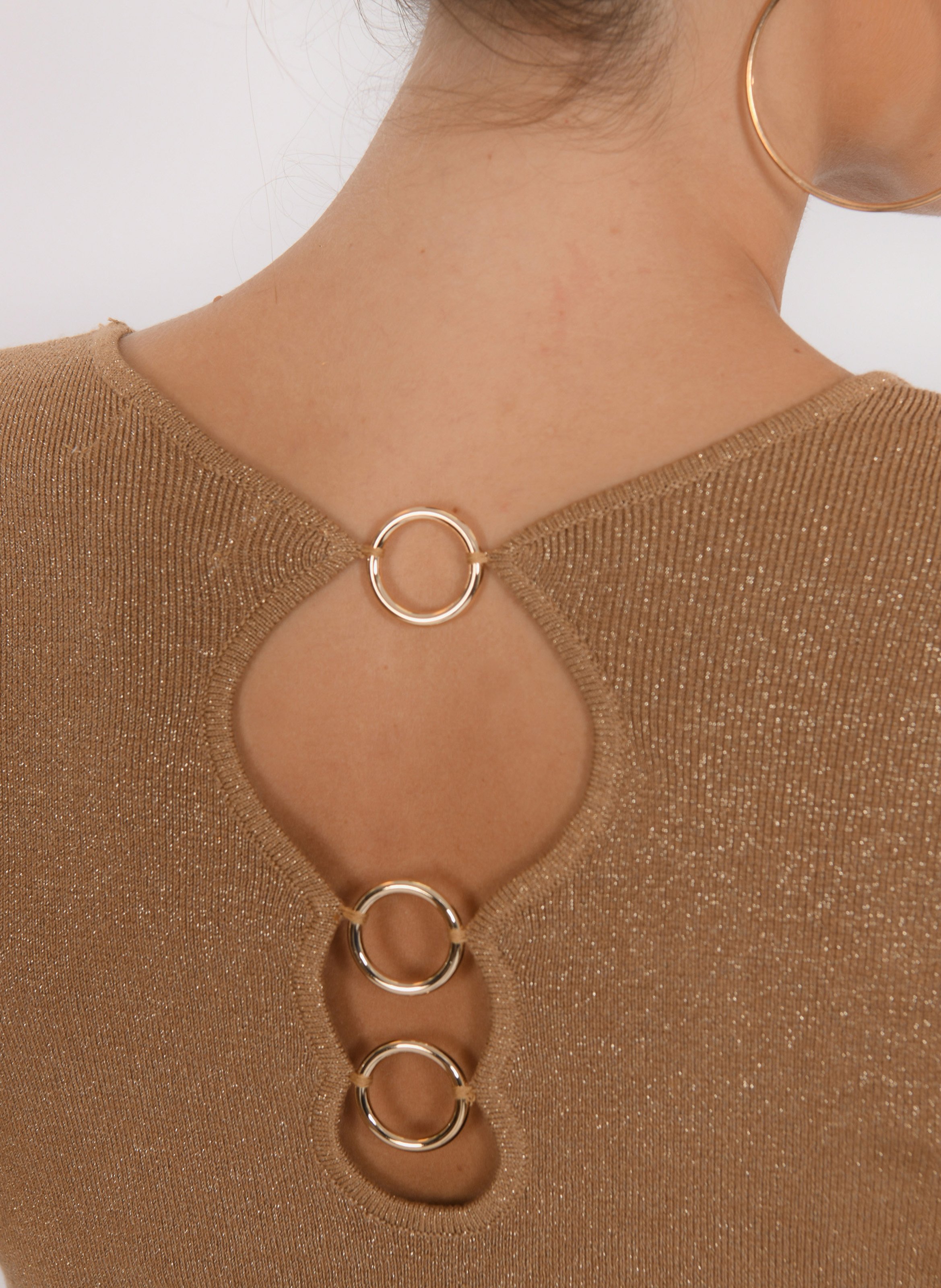 Top met lange mouwen en pailletten KOOKAI Goudkleurig