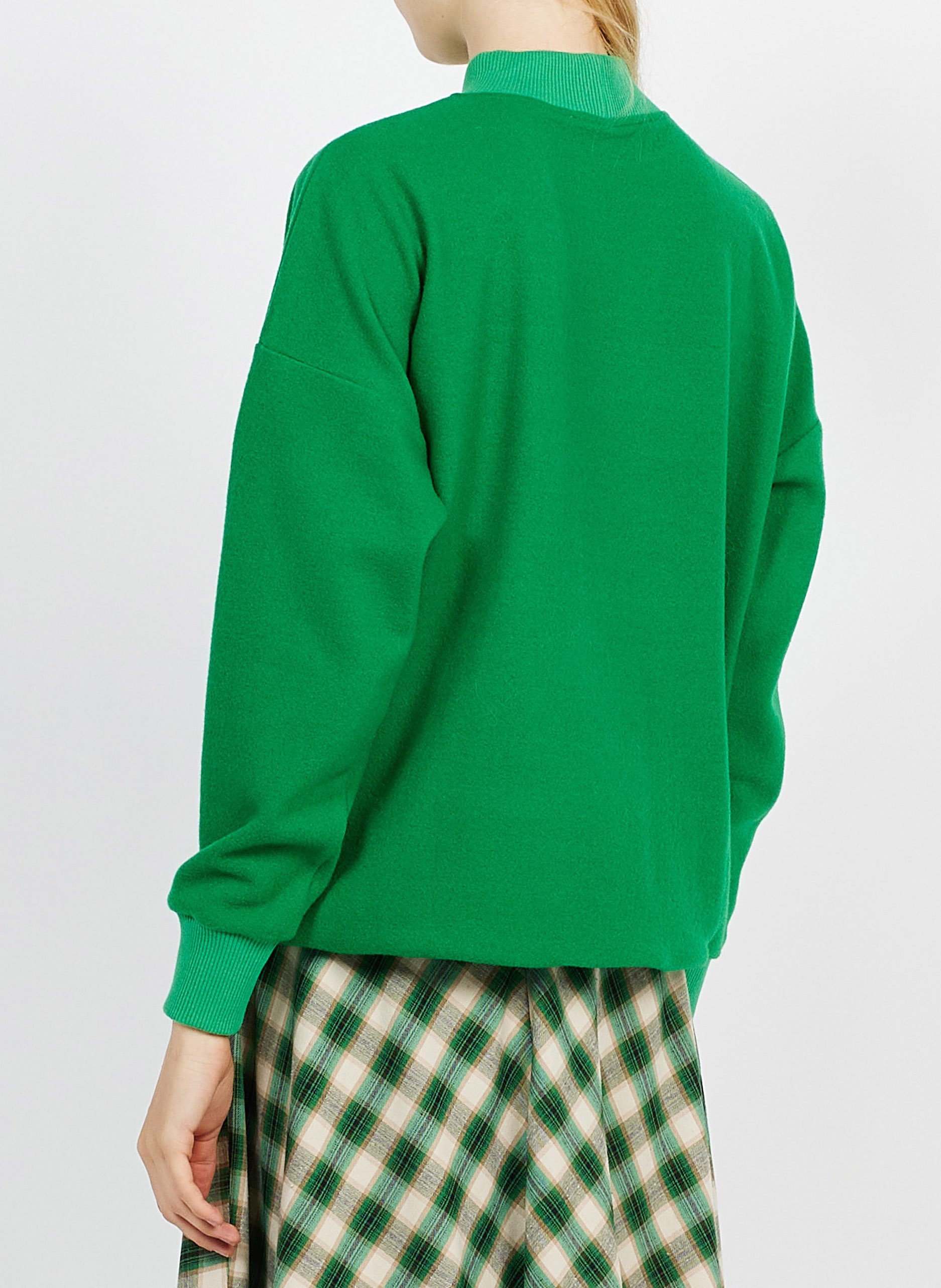 Sweater van scheerwolmix met ronde hals COLLECTORS CLUB Groen