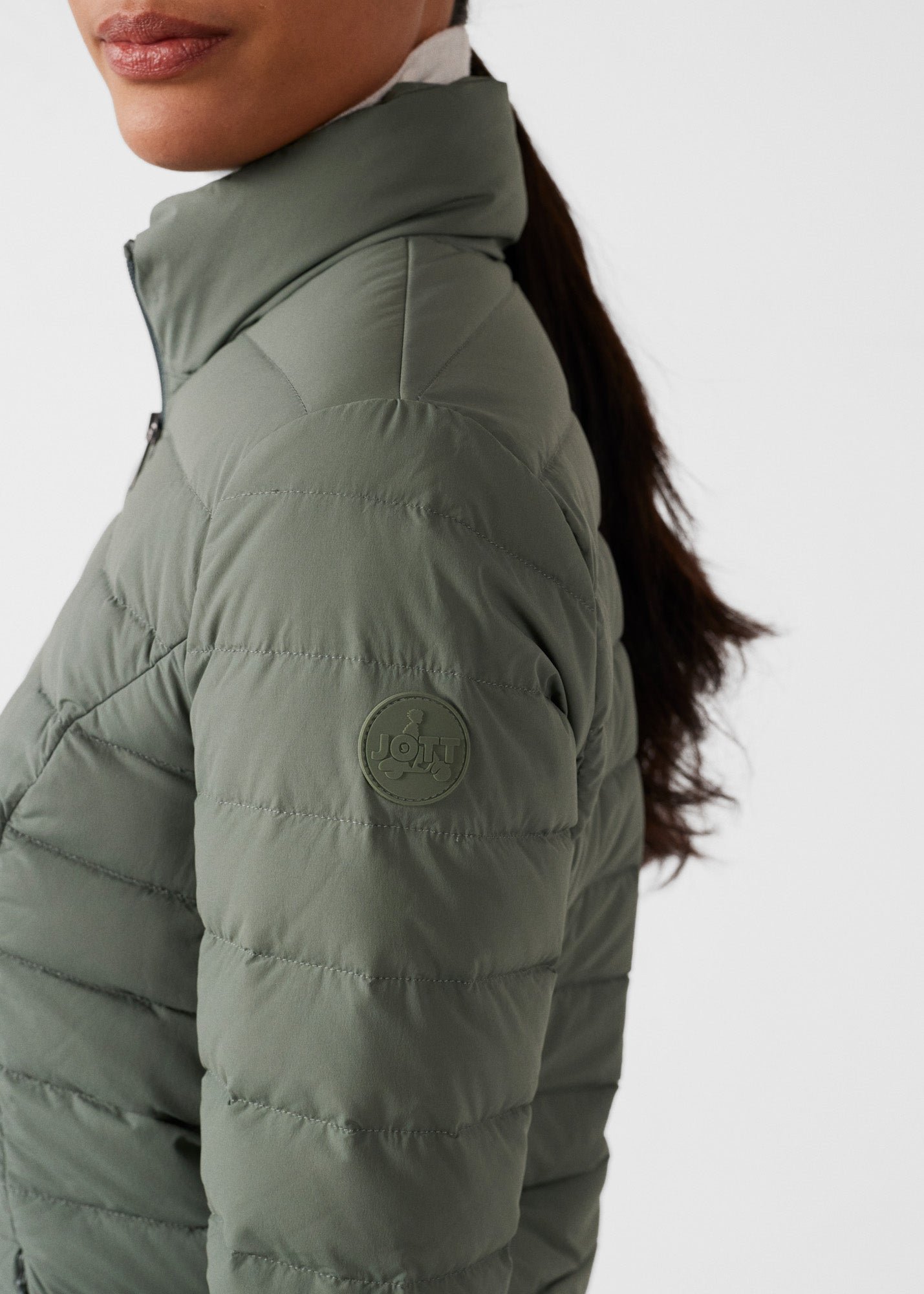 Lightweight stretch down jacket Maia JOTT Green