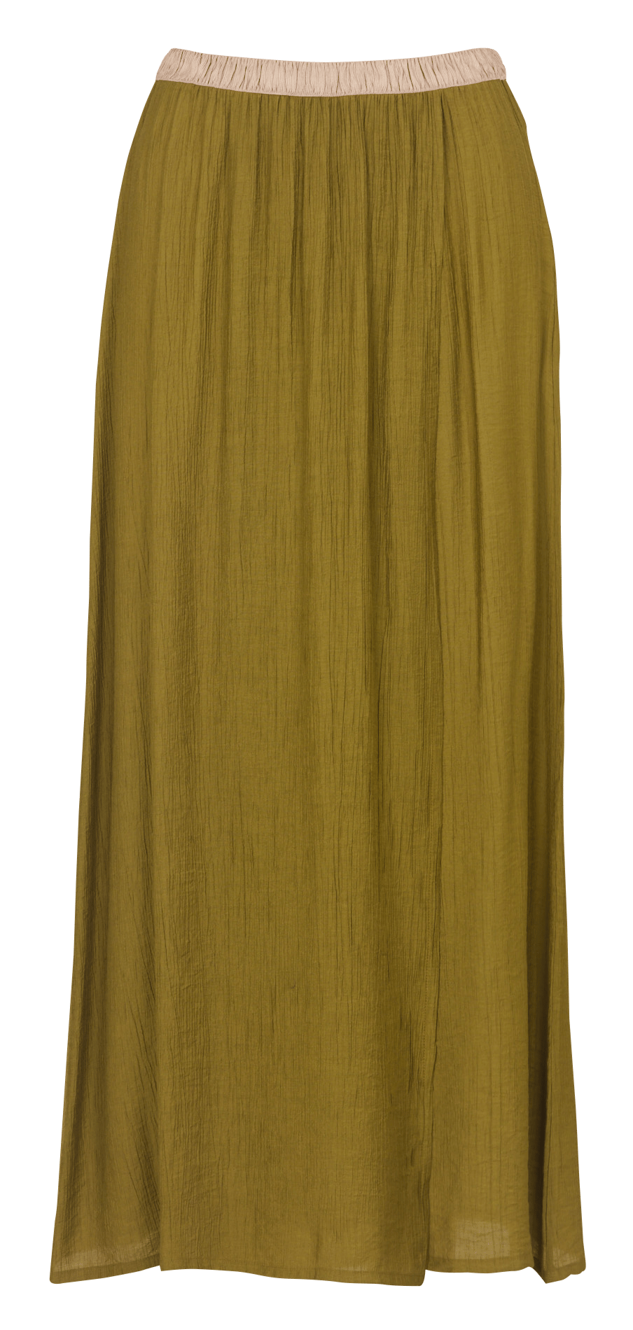 Lange geplooide hoge taille rok HARTFORD Groen