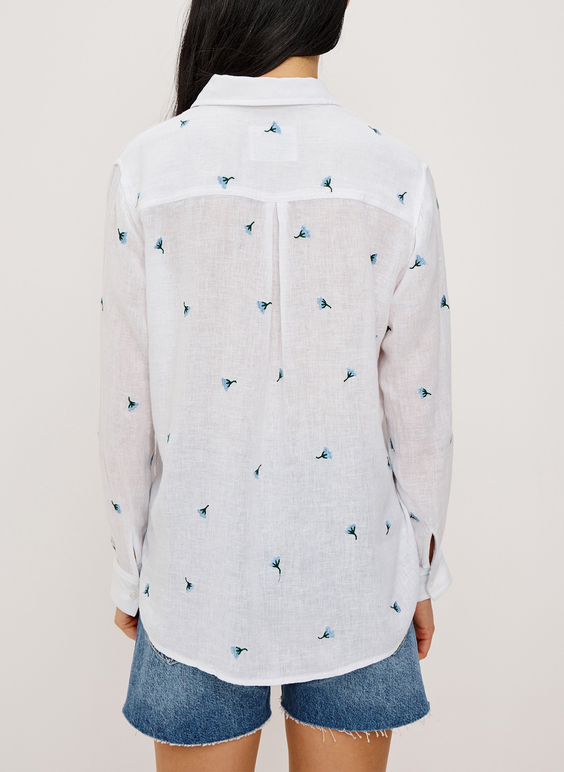 Striped linen blend shirt RAILS White