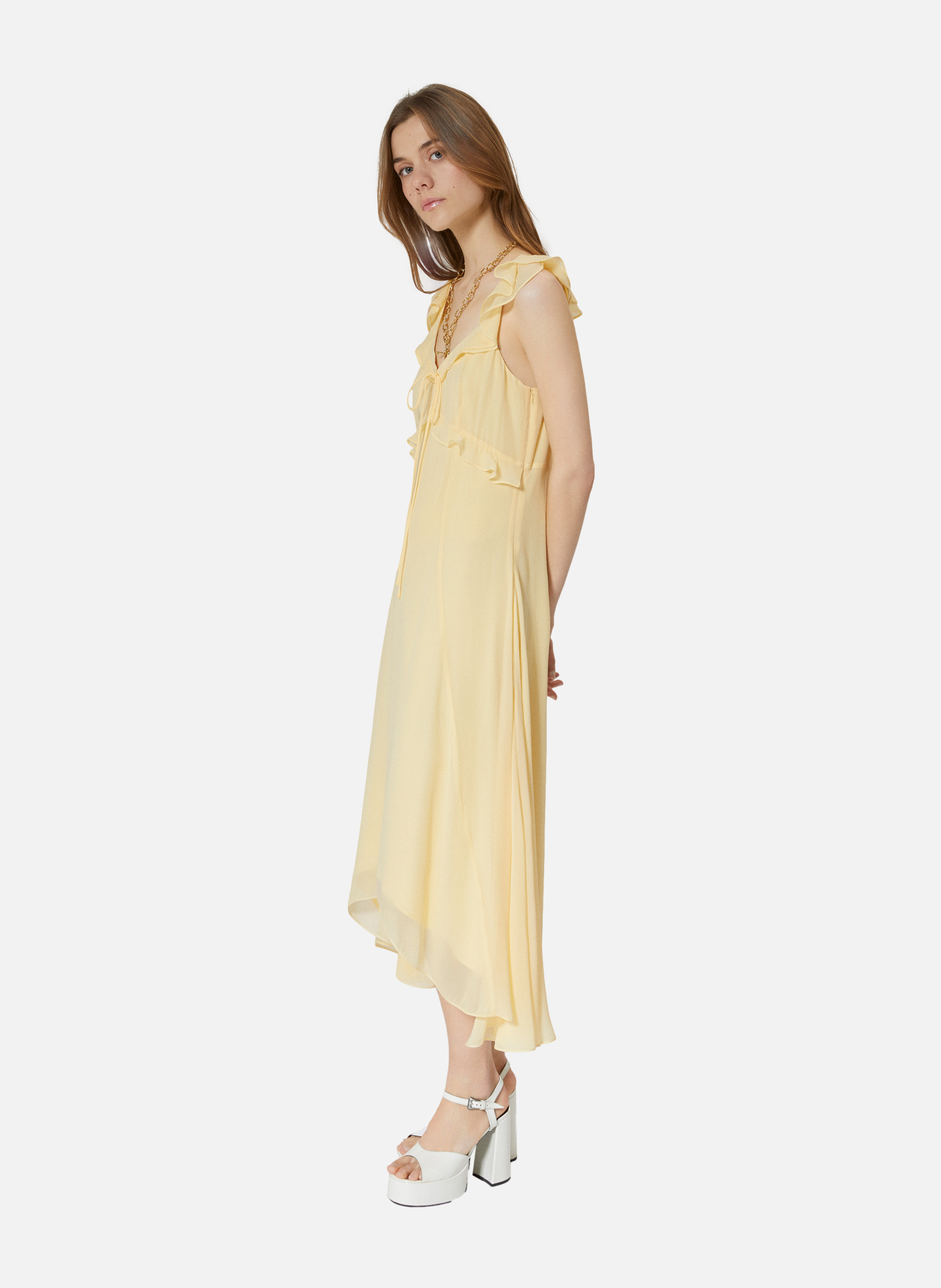 Robe longue volantée THE KOOPLES Jaune