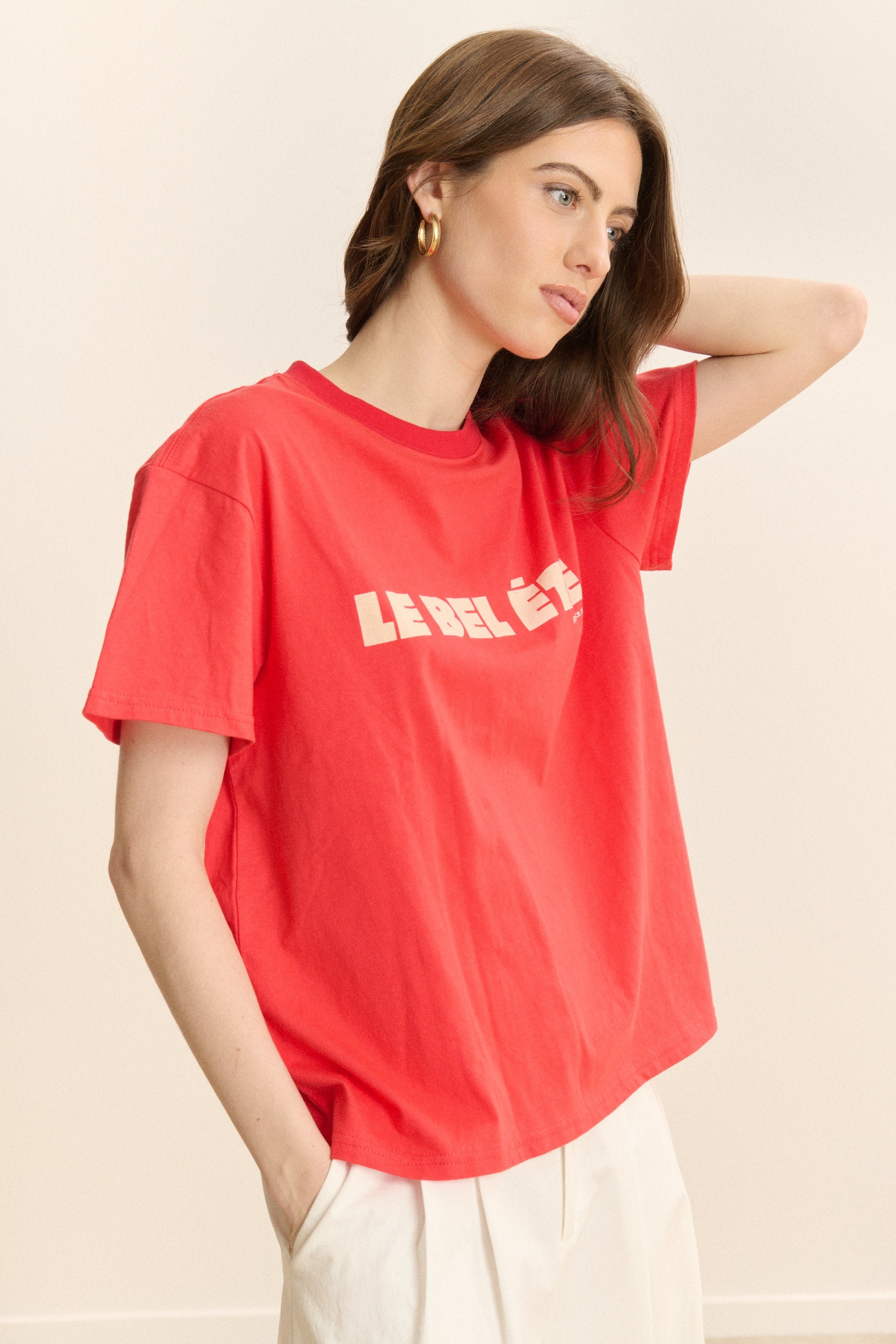 Short-sleeve printed T-shirt GARANCE PARIS Red
