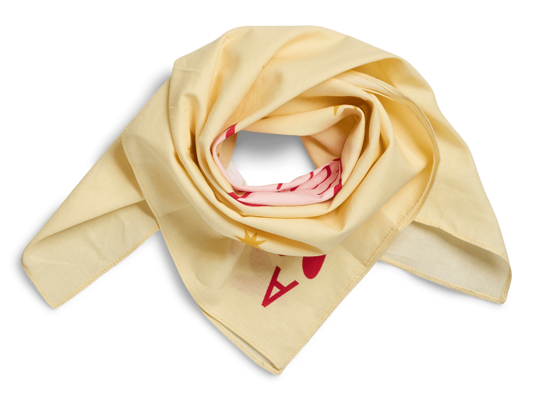 Bio katoenen sjaal met print PIECES Beige