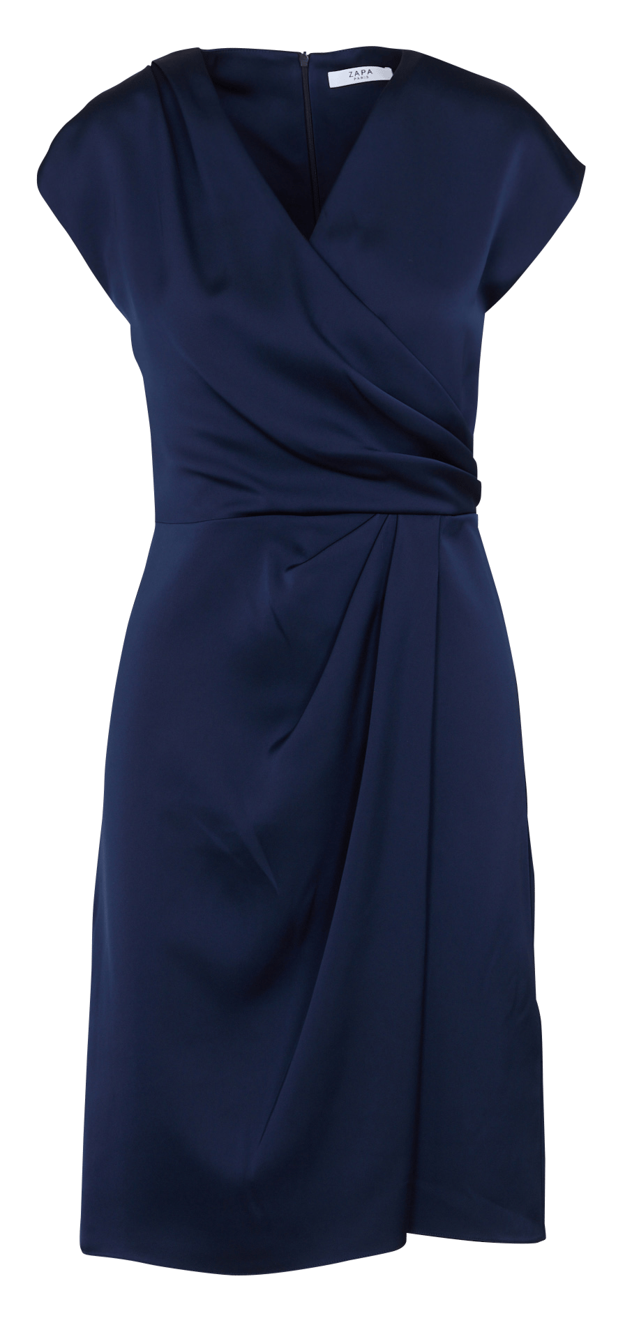 Korte jurk met V-hals ZAPA Blue