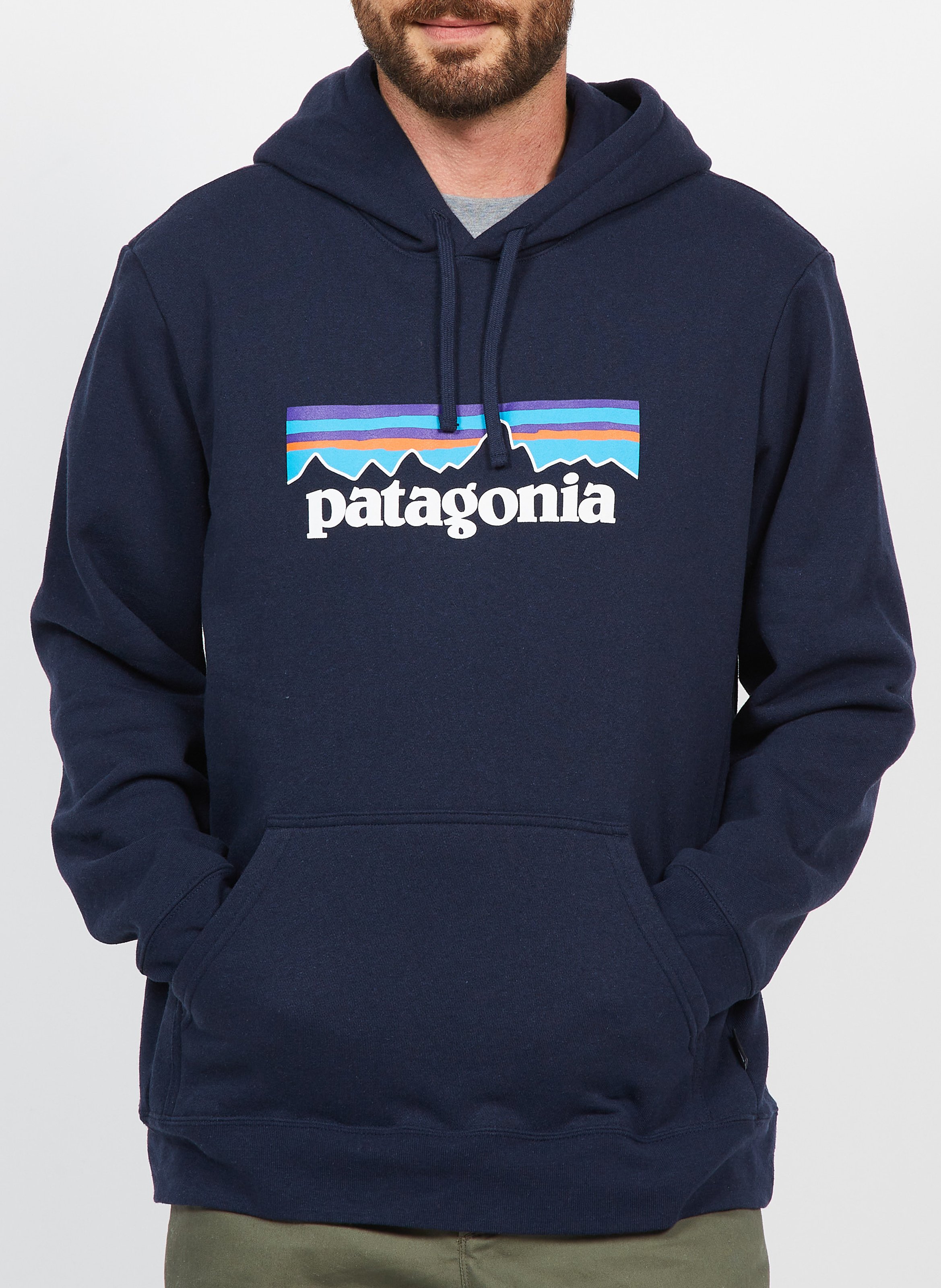 Sweat à capuche oversize en coton mélangé PATAGONIA Bleu