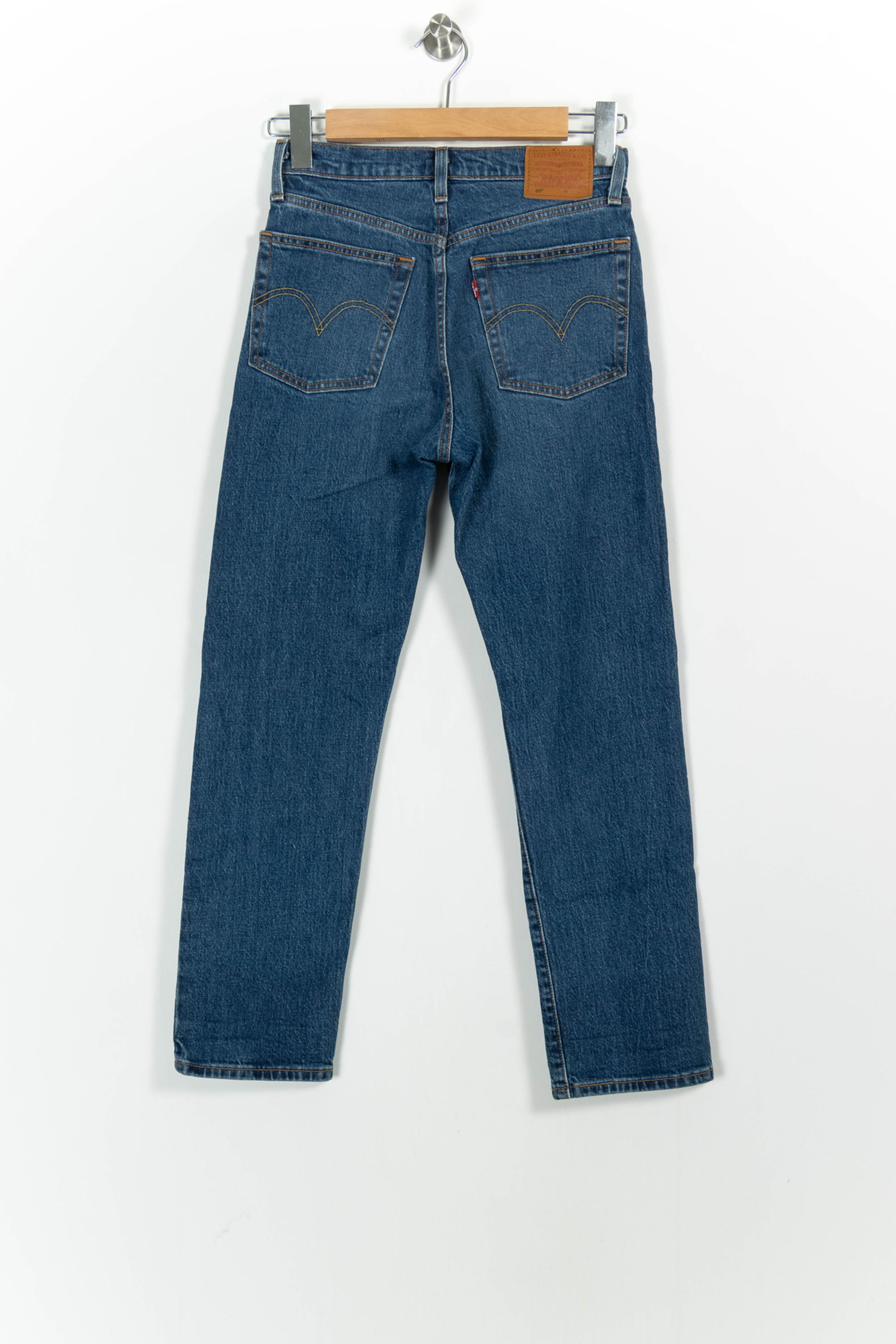 Cropped slim jeans with studs LEVI'S - Seconde main Blue