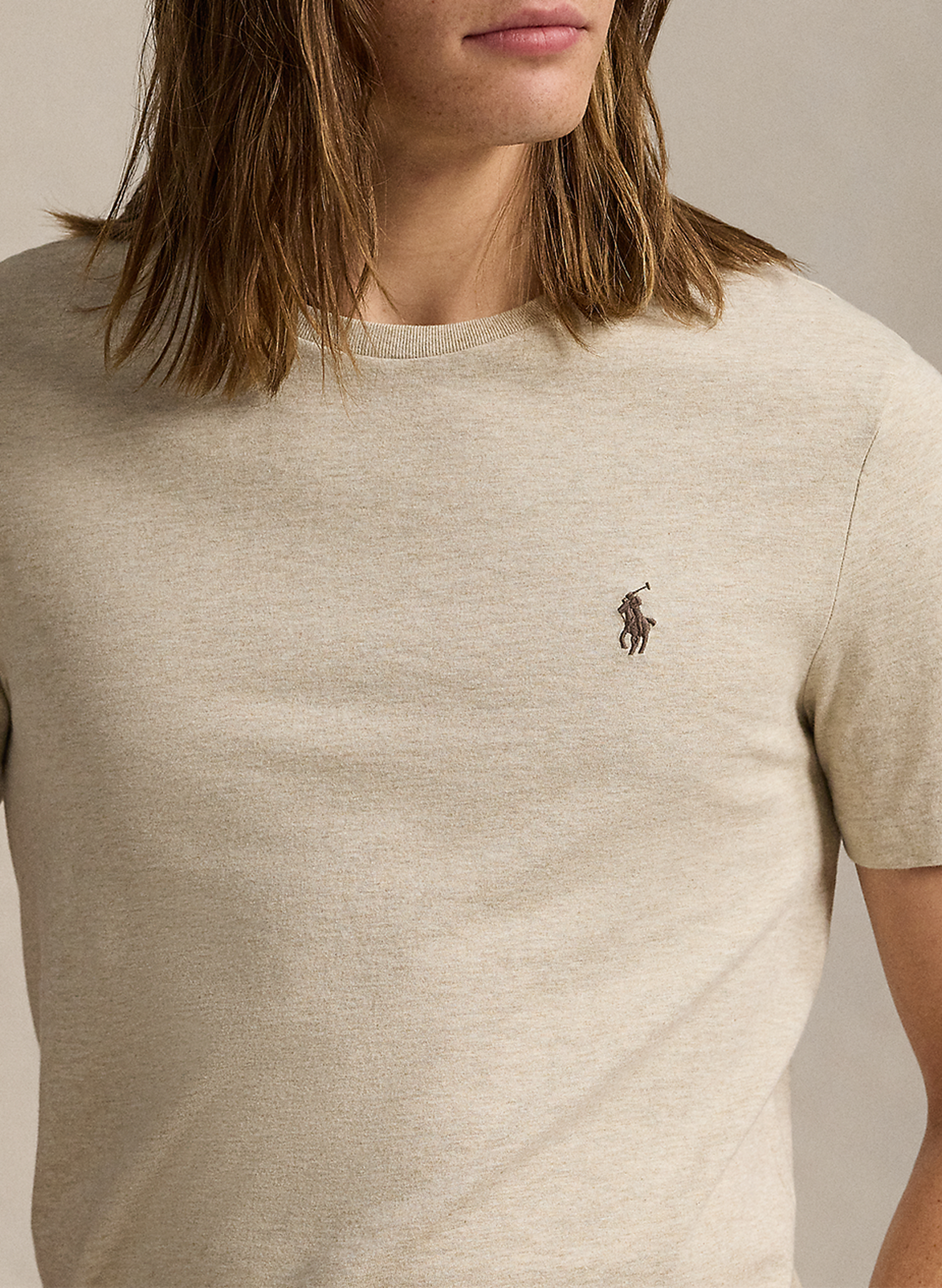 Rundhals-T-Shirt aus Baumwolle, Regular Fit POLO RALPH LAUREN Beige