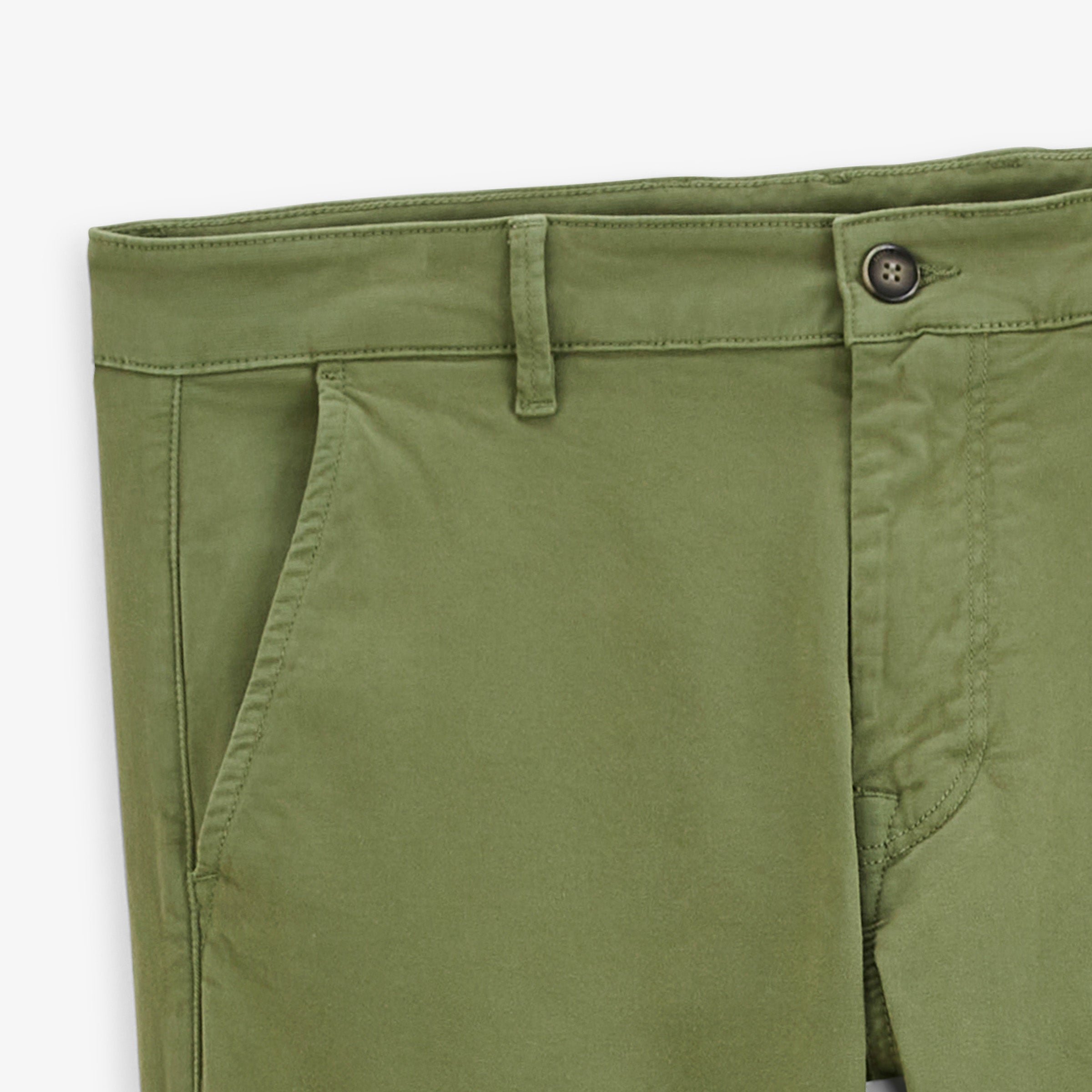 Stretch cotton chino with comfortable fit SERGE BLANCO Green